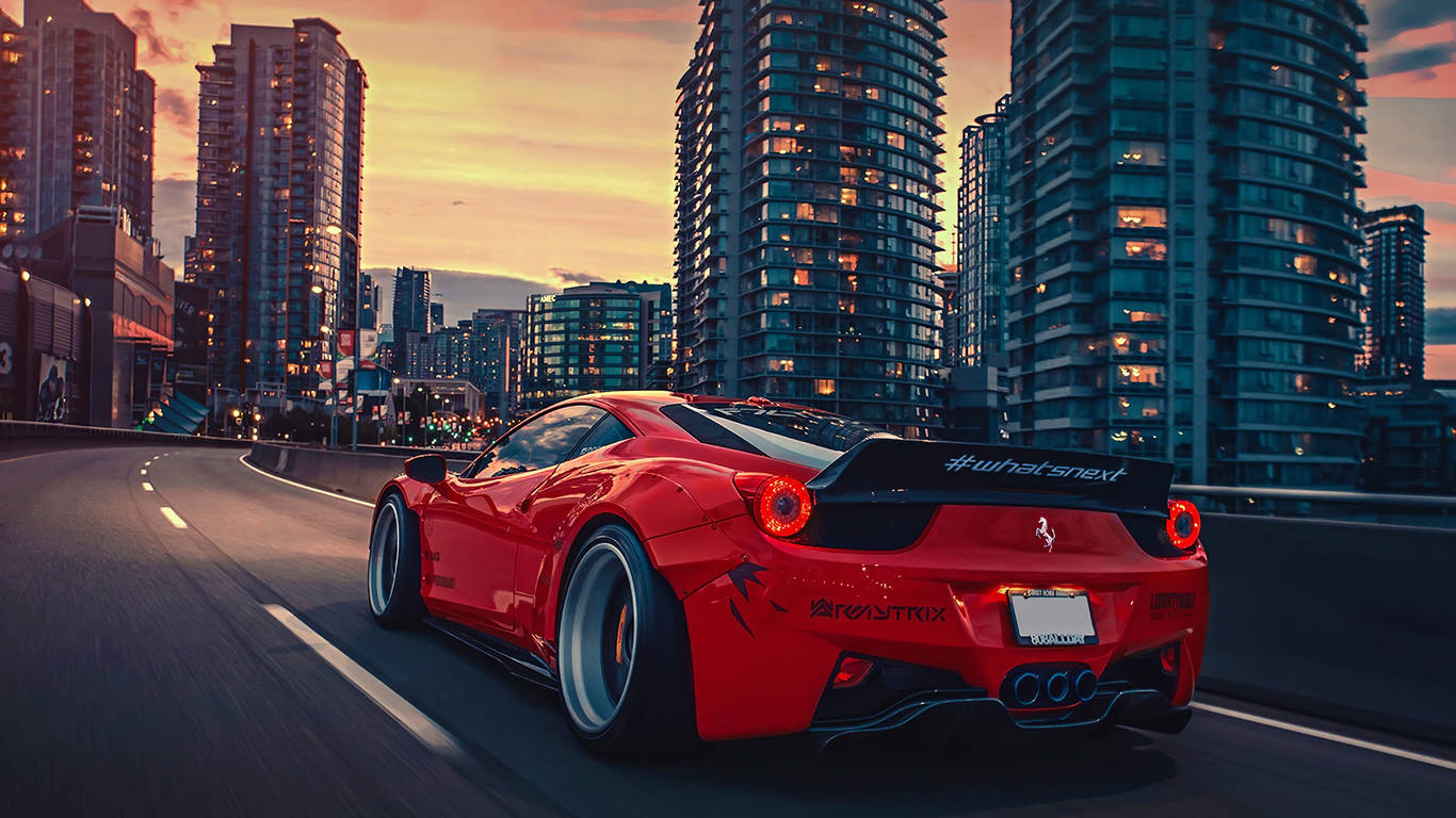Thành phố ngầu 1366x768 Ferrari HD Hình nền