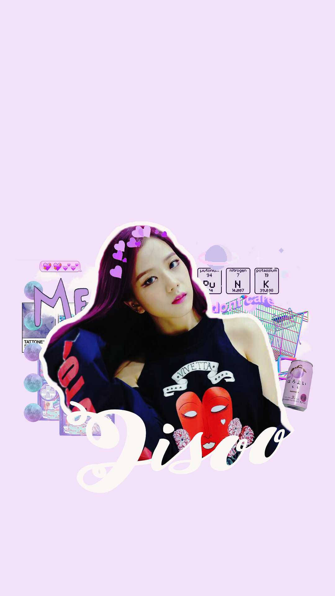 Thành viên Jisoo của nhóm nhạc nữ Hàn Quốc Blackpink khoe tác phẩm nghệ thuật sổ lưu niệm màu tím Hình nền