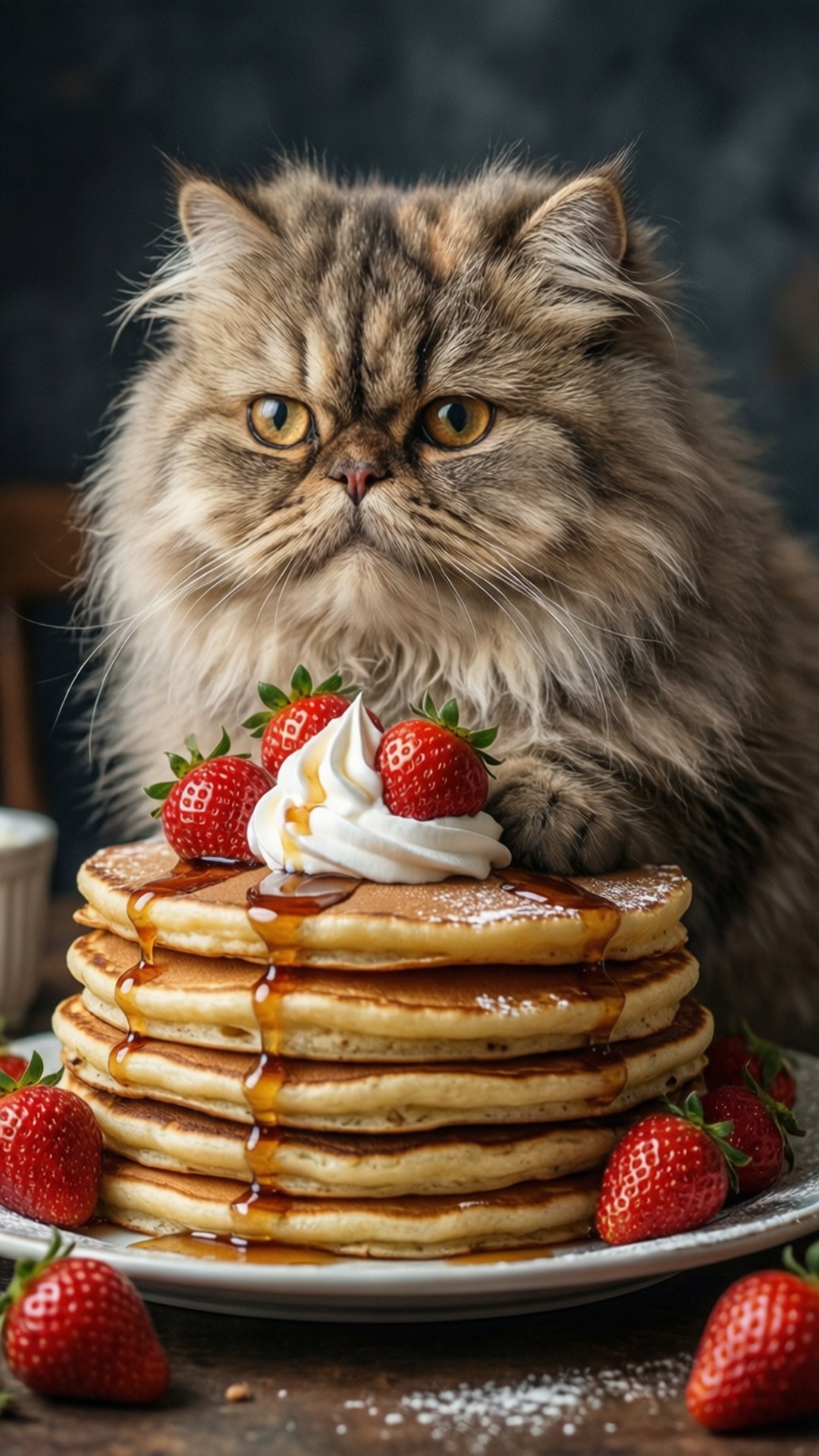 Tháp Bánh Pancake Mèo Hình nền