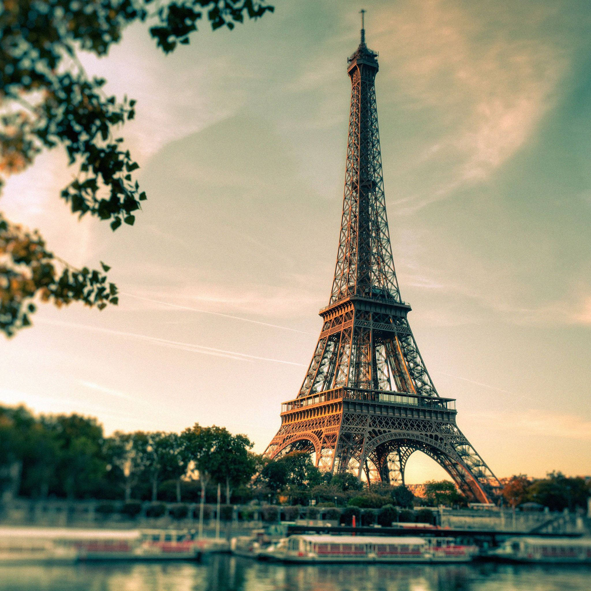 Tháp Eiffel phong cách thẩm mỹ cho iPad Hình nền