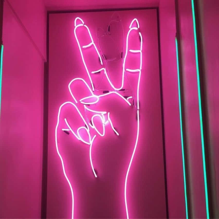 Thắp Sáng Đêm Bằng Màu Hồng Neon Hình nền