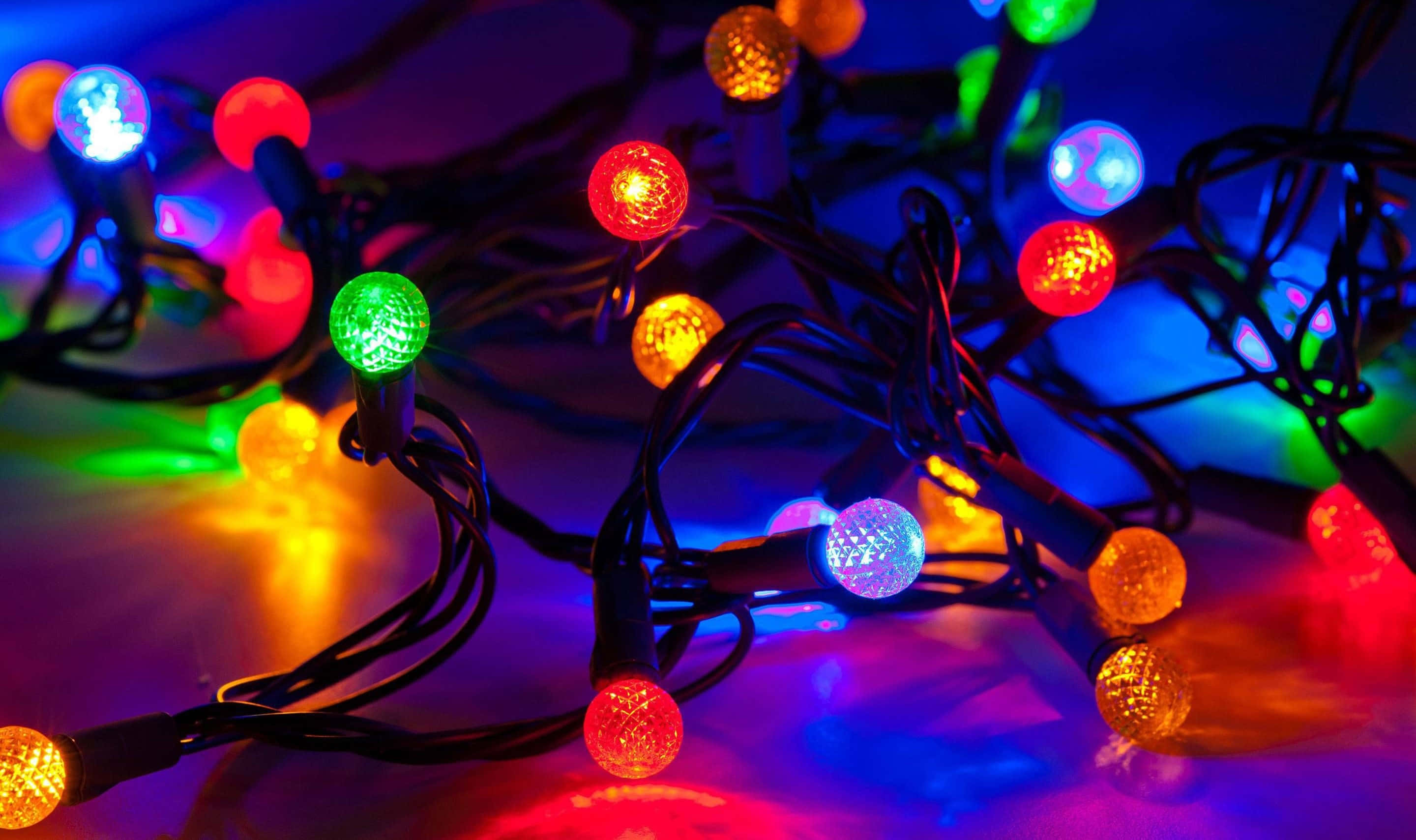 Thắp sáng đêm Giáng sinh với đèn Noel lung linh Hình nền