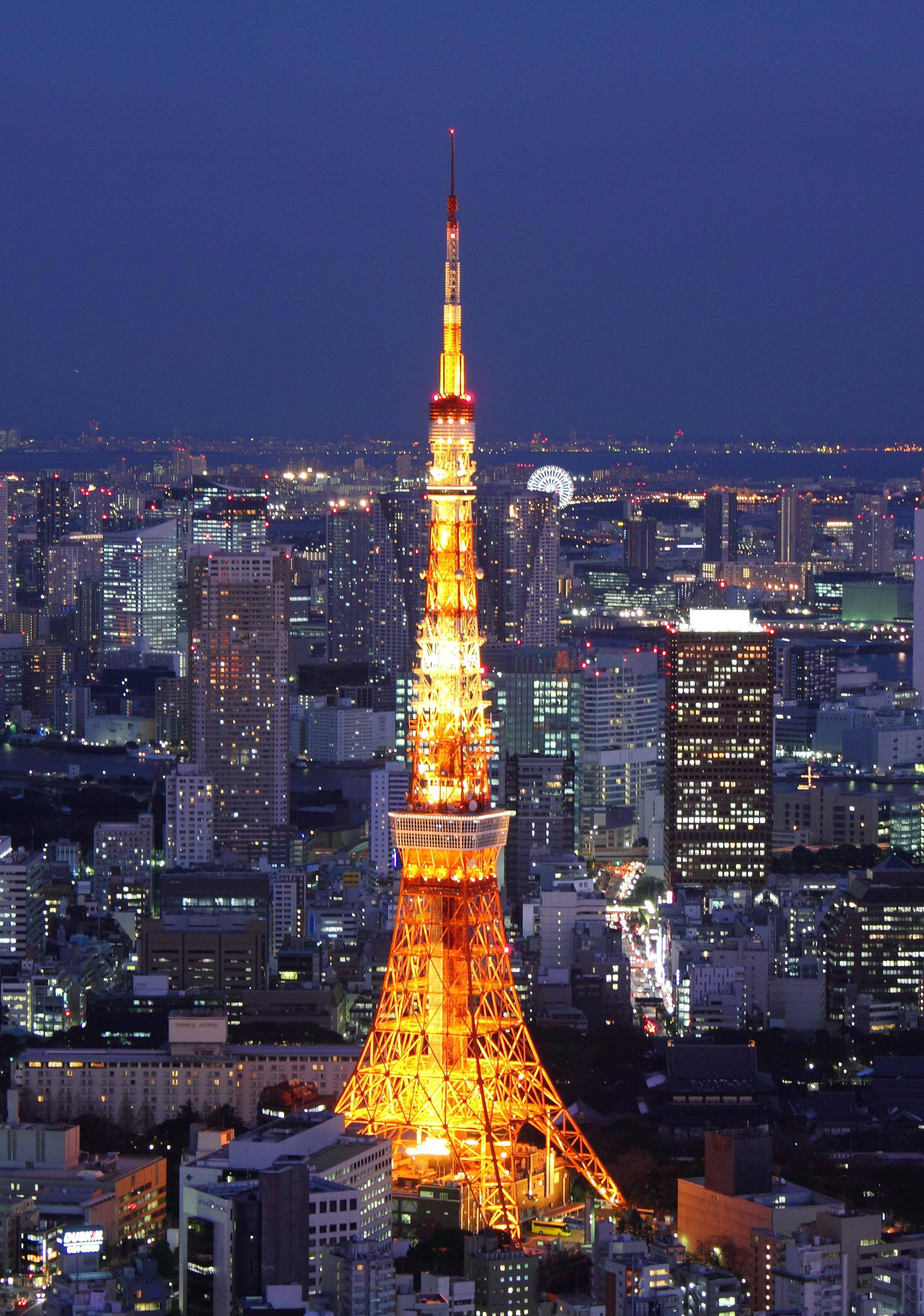 Tháp Tokyo đối diện với thủ đô Tokyo Hình nền