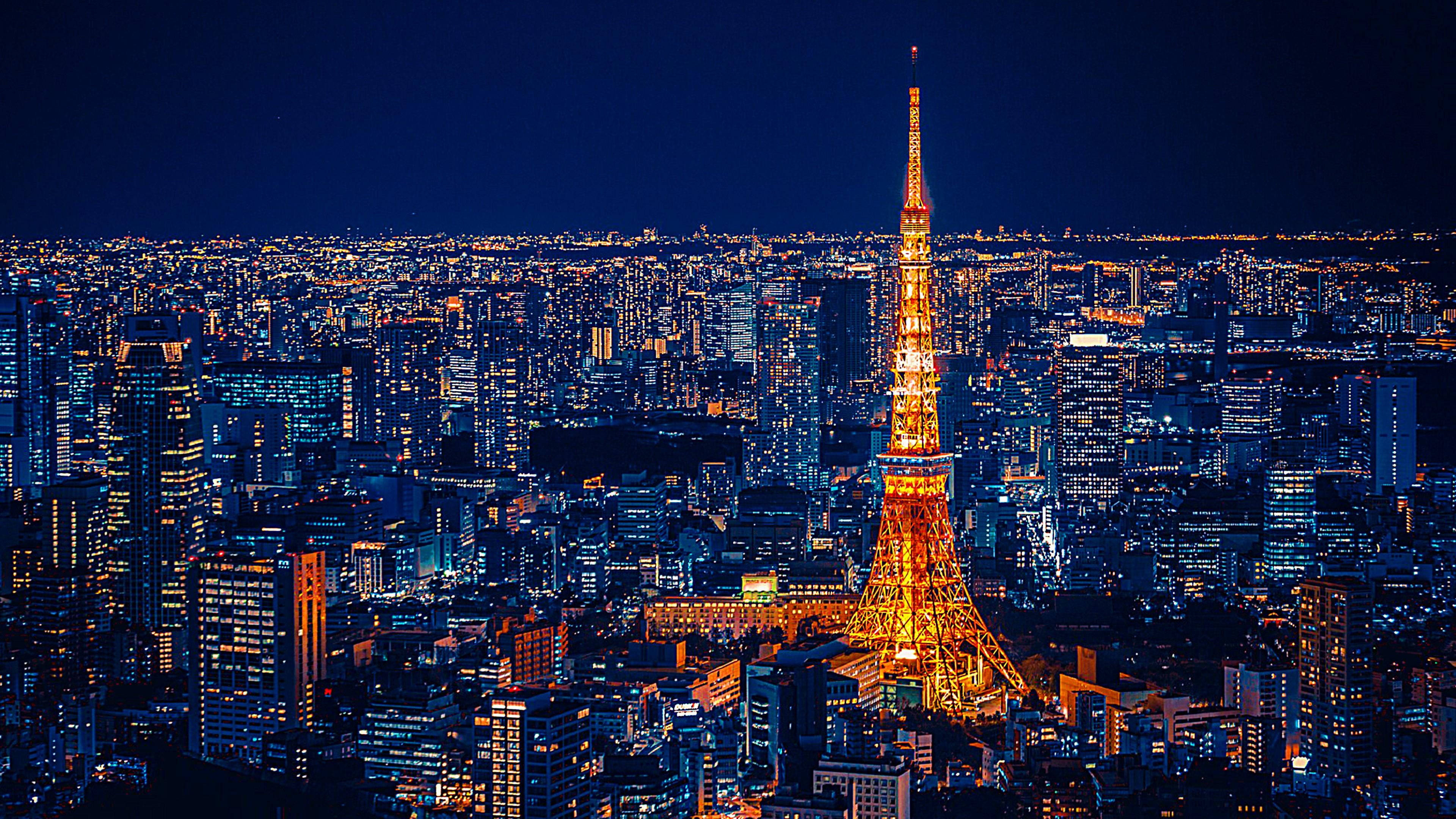 Tháp Tokyo Nhật Bản 4K Hình nền