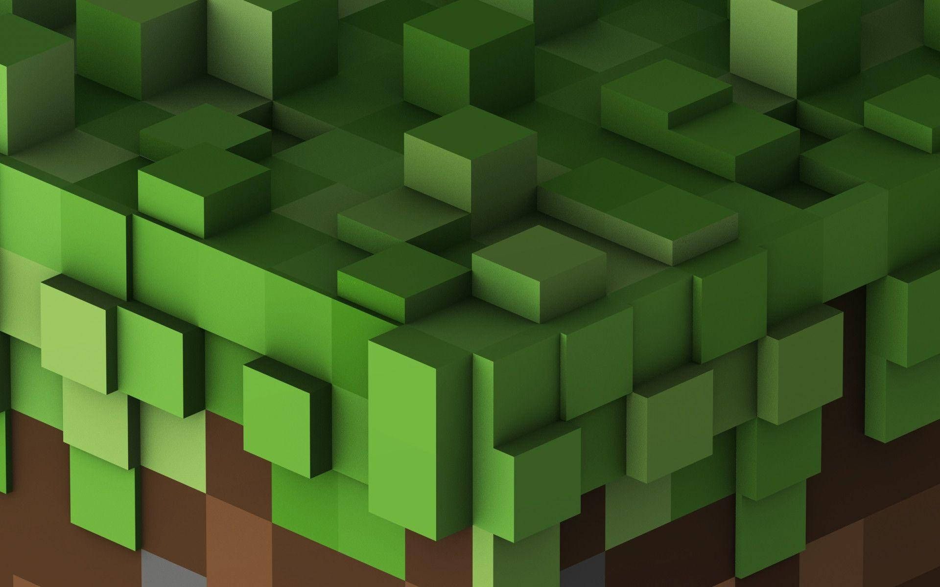Thế Giới Khối Vuông Của Minecraft Hình nền