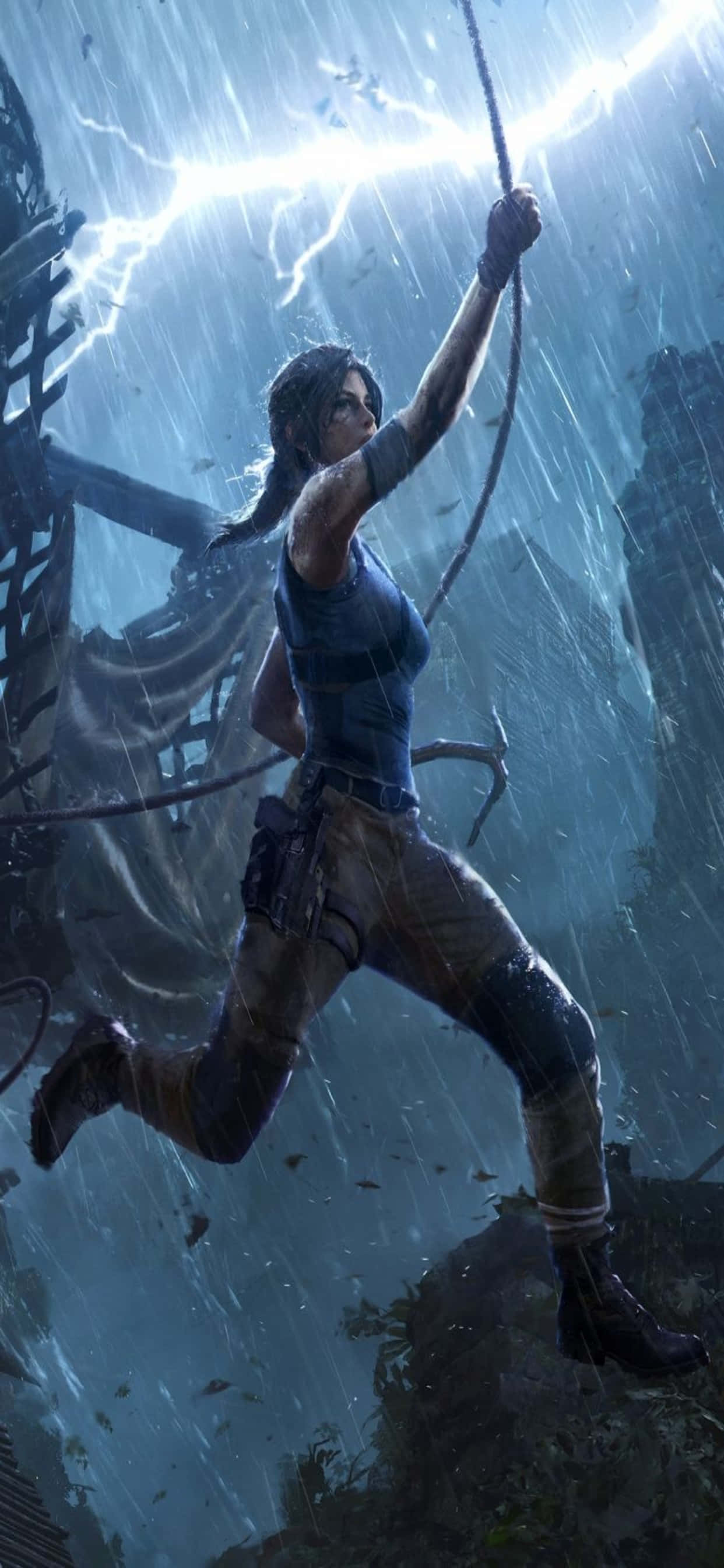 Theo Chân Cuộc Phiêu Lưu Của Lara Croft Cùng iPhone Xs Max Hình nền