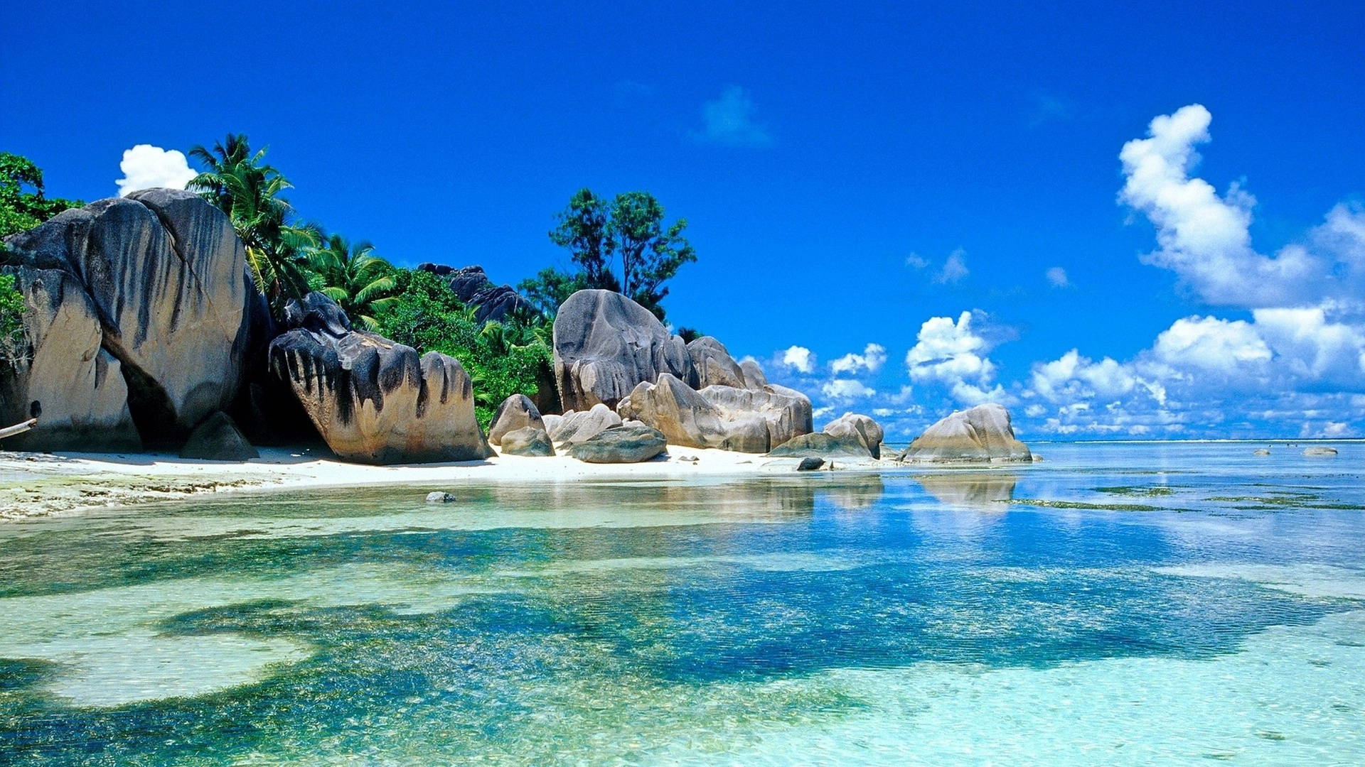 Thiên đường Seychelles: Ảnh nền bãi biển