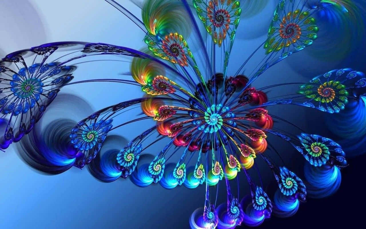 Thiết kế Fractal Công mỹ Công con Công Hình nền