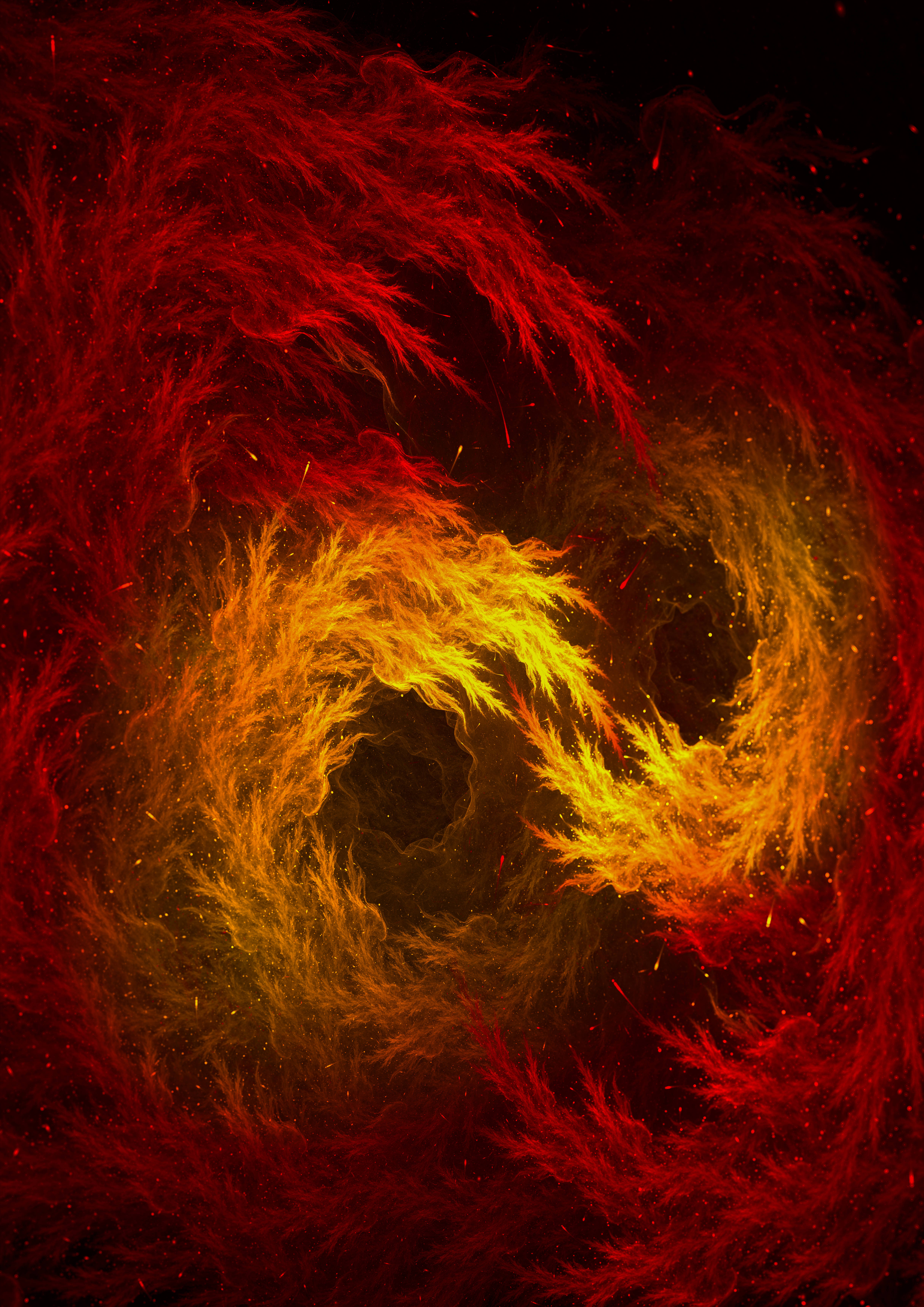 Thiết kế Fractal lấy cảm hứng từ lửa Hình nền
