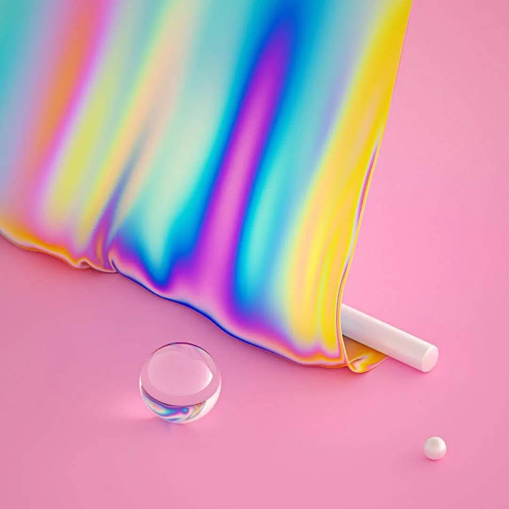 Thiết kế lụa cầu vồng pastel Hình nền