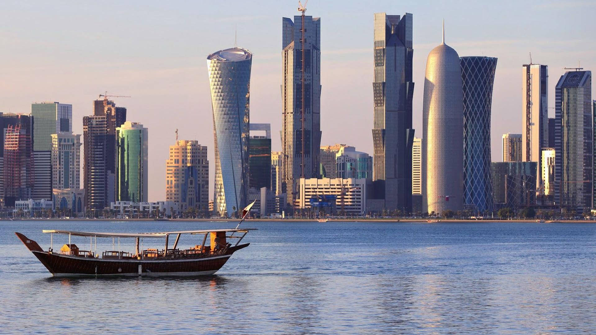 Thiết Kế Nhà Chọc Trời Tinh Tế Của Qatar Hình nền