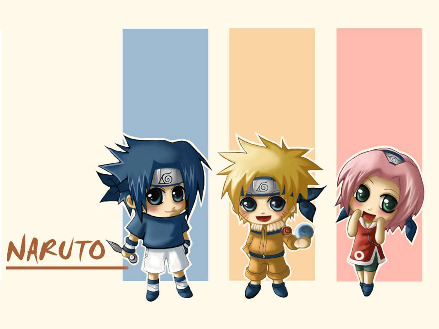 Thiết kế sọc Naruto dễ thương Hình nền