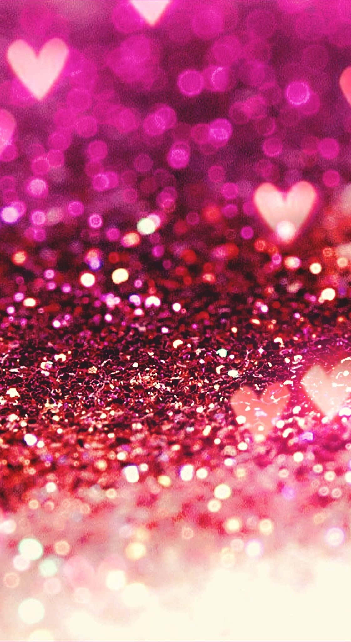 Thiết kế trái tim bokeh màu hồng lấp lánh Hình nền