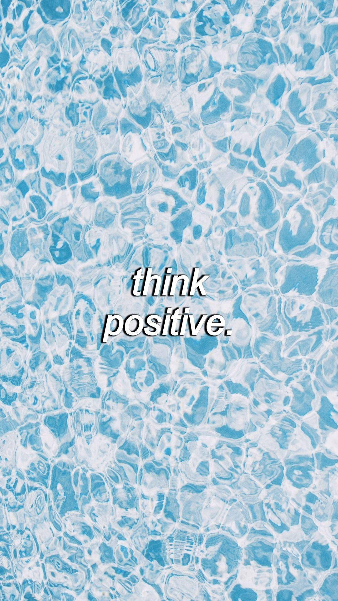 Think Positive Phong Cách Xanh Đơn Giản Hình nền