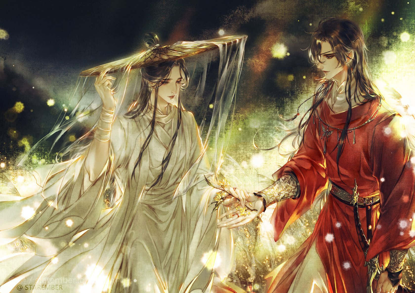 Thông báo Anime Thiên Quan Tứ Phúc Hình nền