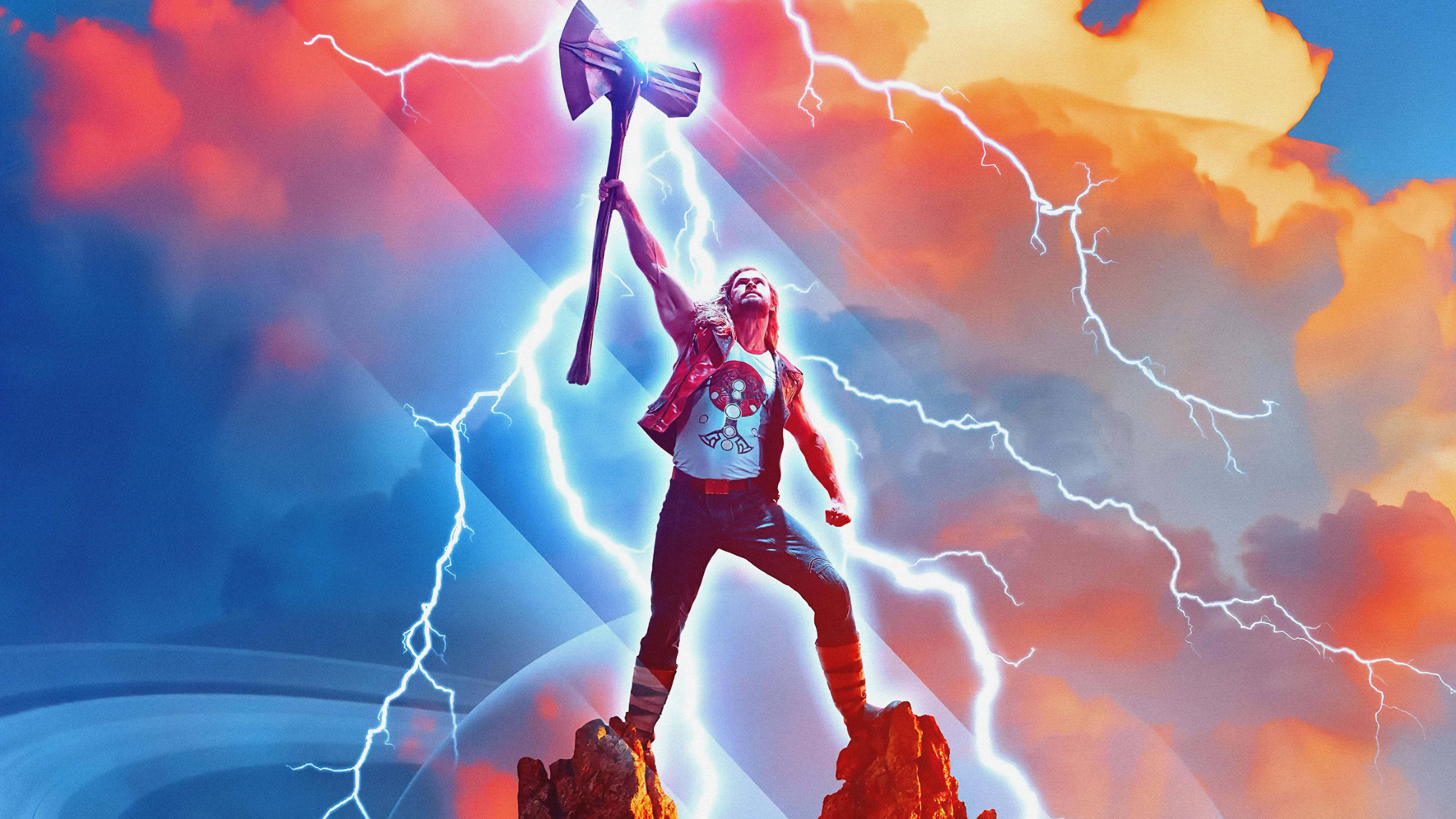 Thor Love And Thunder Điều Khiển Bão Tố Hình nền