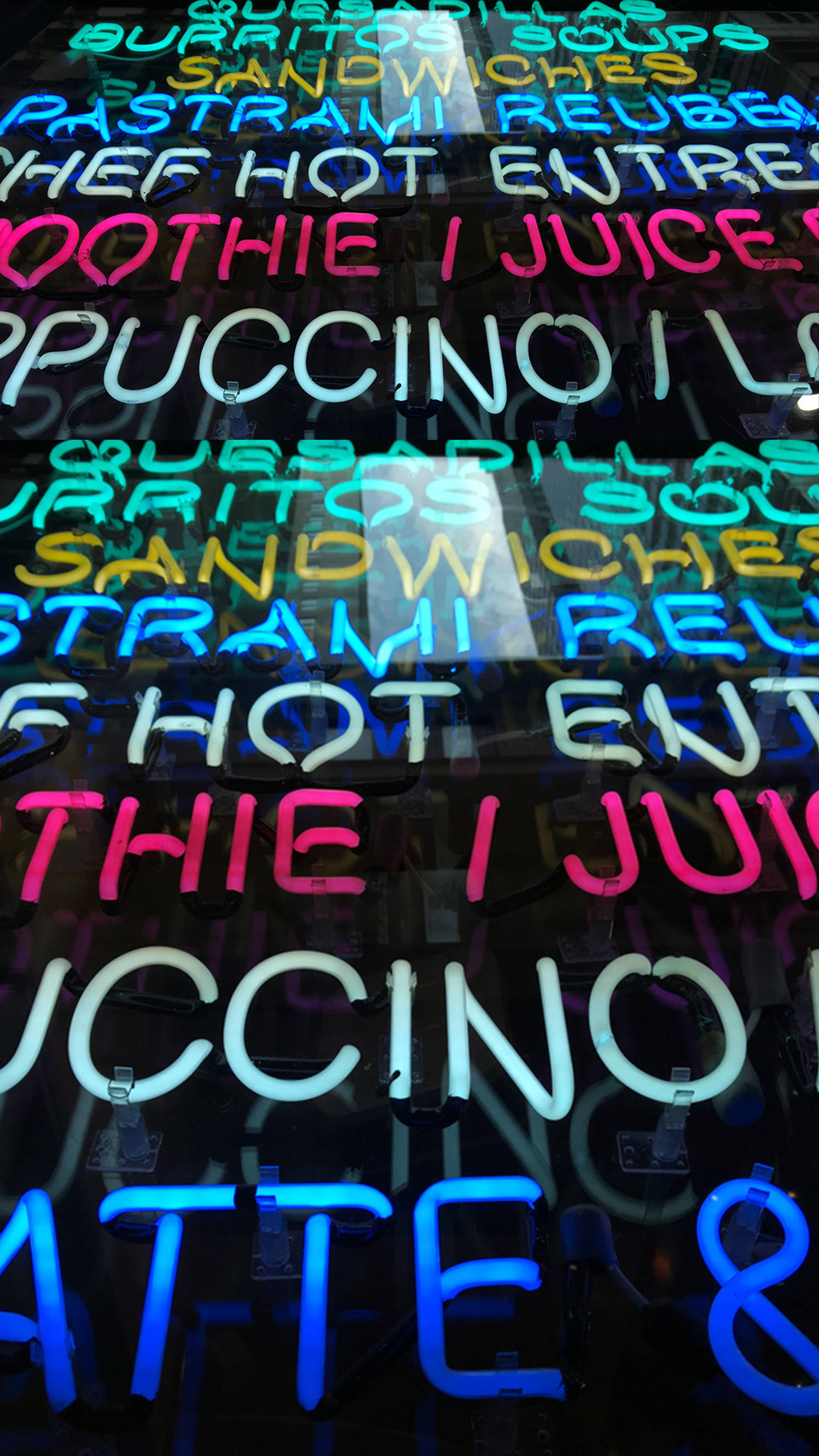Thực đơn nhà hàng neon iPhone Hình nền