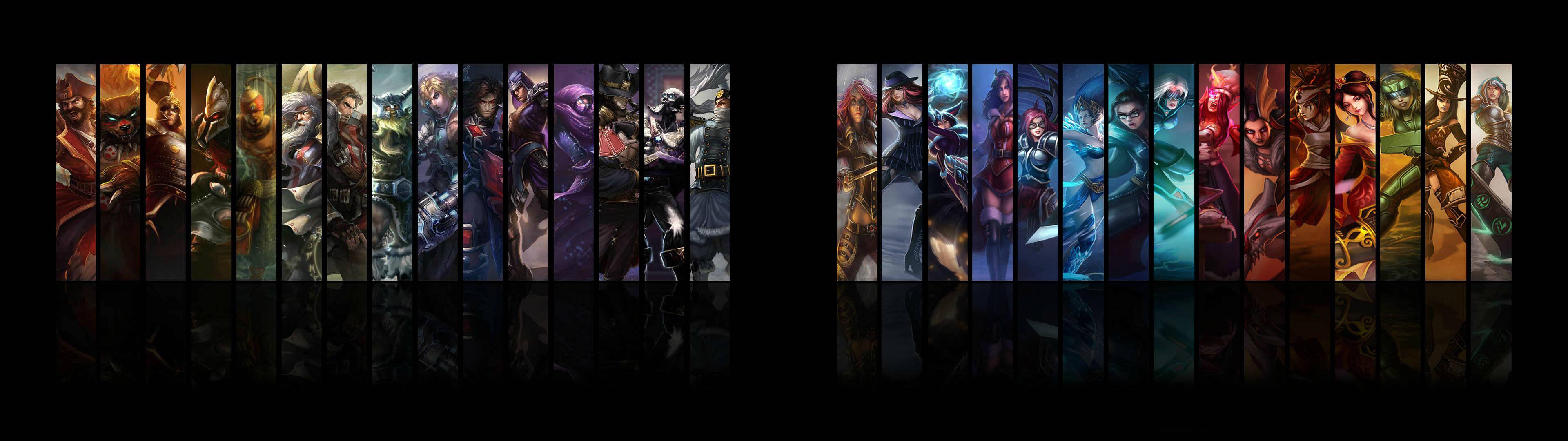 Thưởng thức các nhân vật do Riot thiết kế trên màn hình kép Hình nền