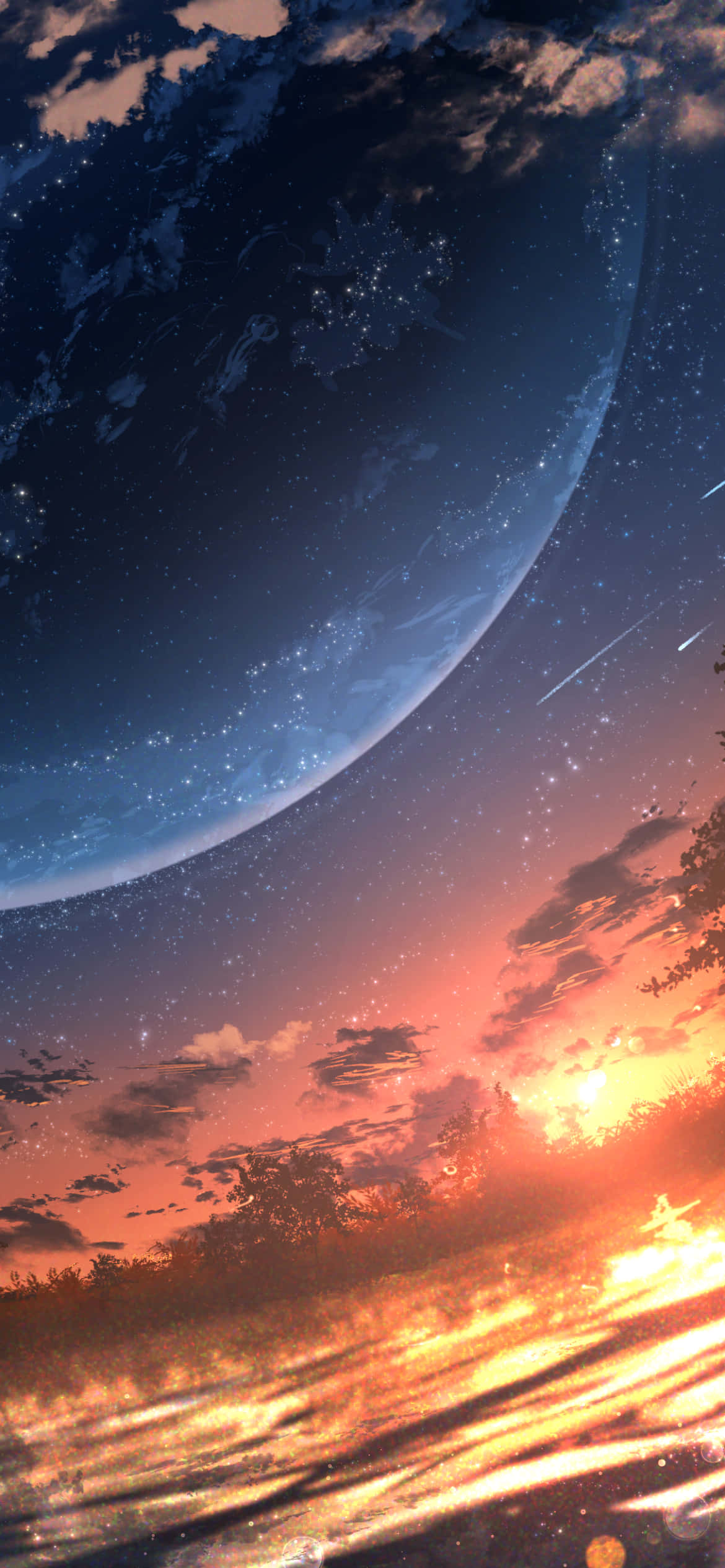 Thưởng thức Hoàng hôn Anime từ iPhone của bạn Hình nền