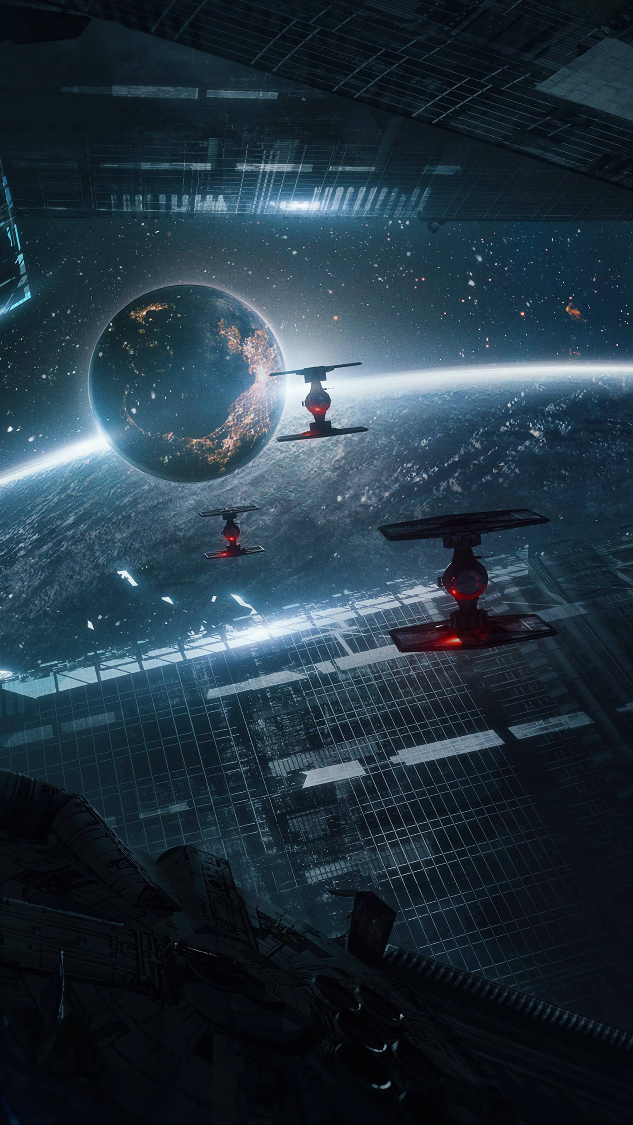 Tie Fighters Không Gian 4K Điện Thoại Hình nền