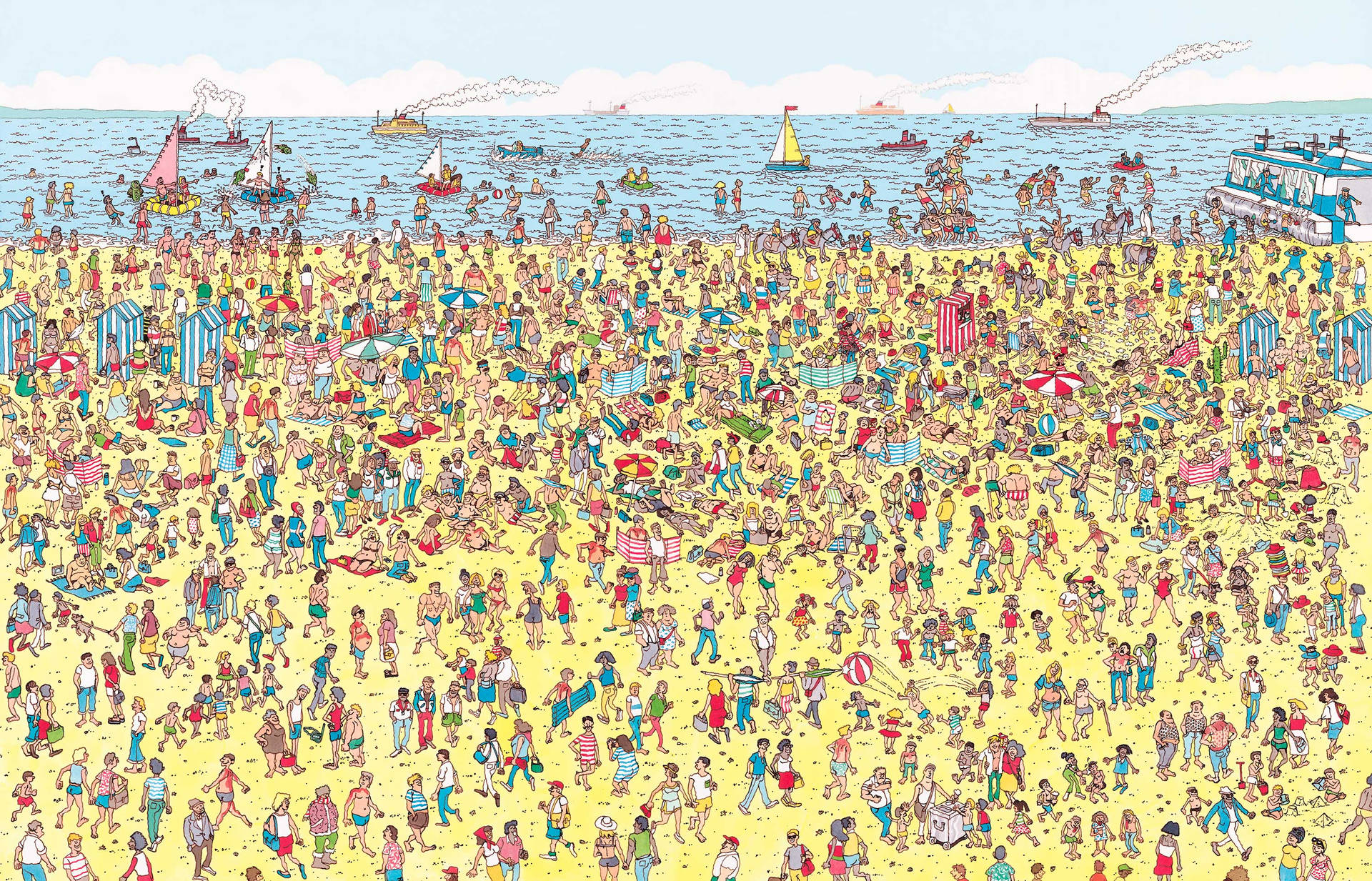 Tìm Waldo giữa đám đông bãi biển