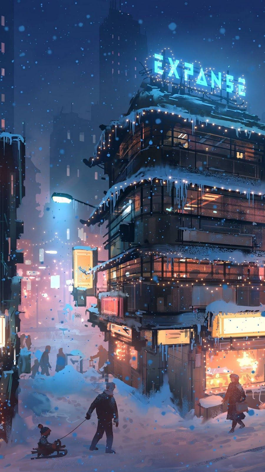 Tòa nhà Expanse mùa đông Hình nền
