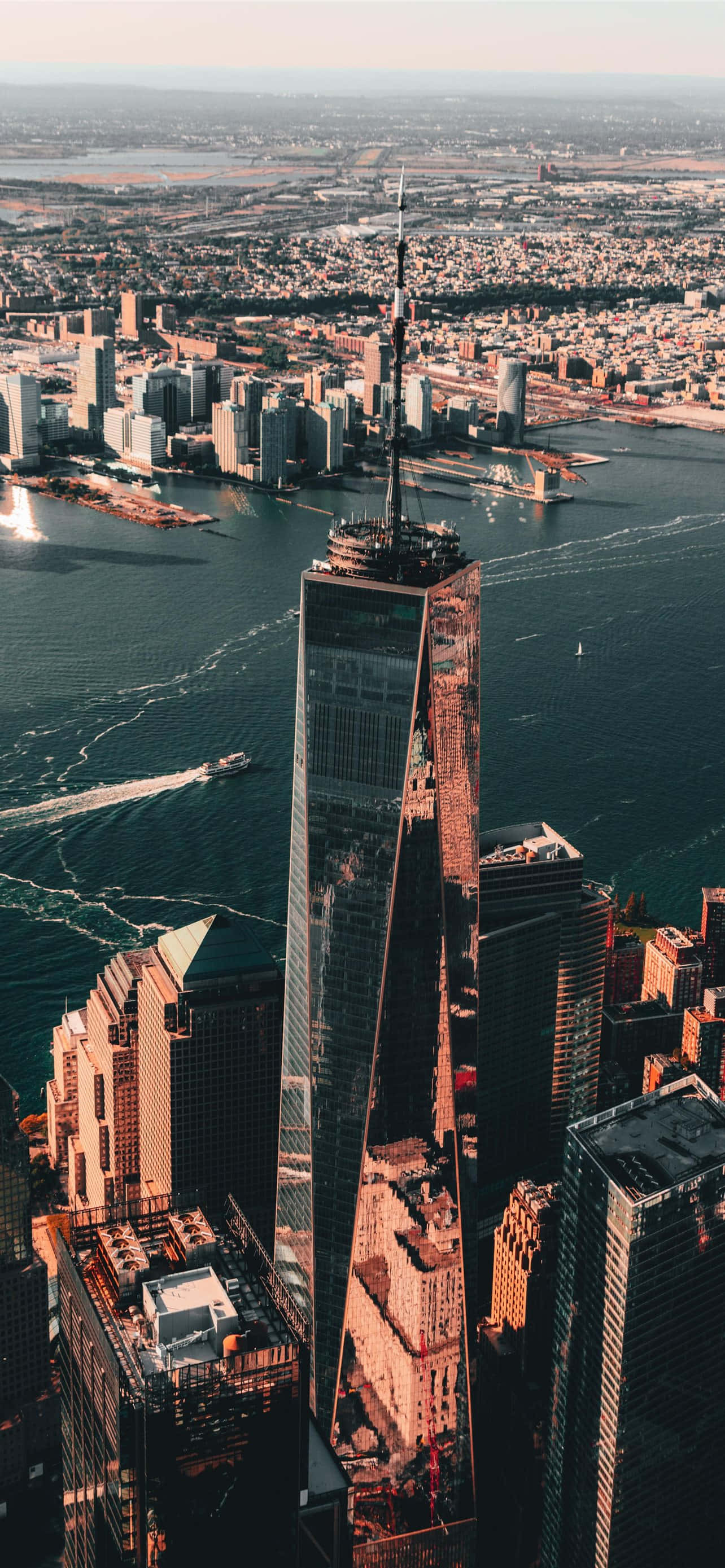 Tòa tháp Tự do New York góc nhìn từ trên cao điện ảnh Hình nền