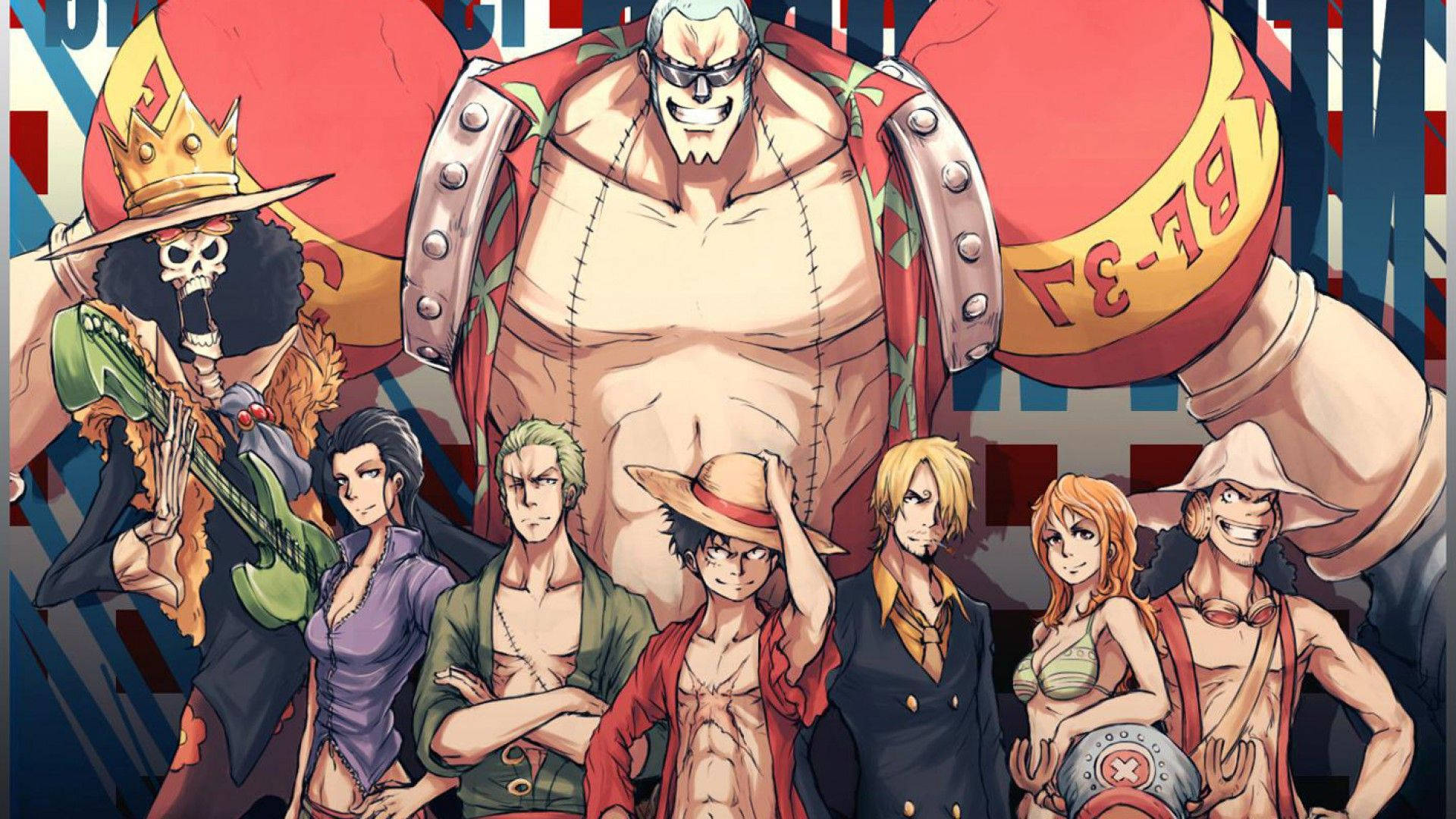 Fan art tuyệt đẹp của băng Mũ Rơm trong hình nền One Piece