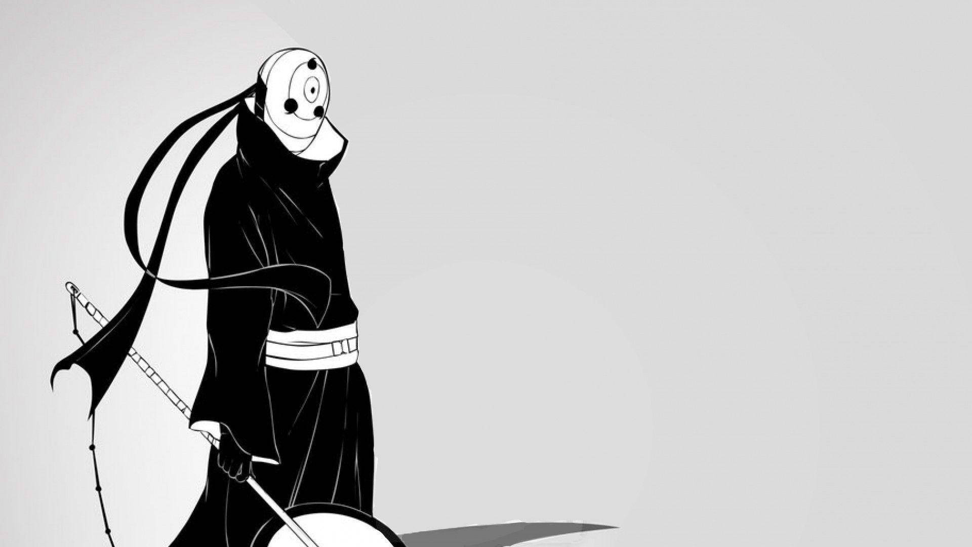 Tobi Naruto Đen Trắng Thẩm Mỹ Hình nền