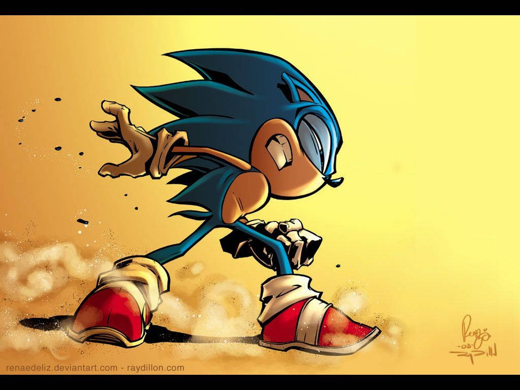 Hình nền tác phẩm nghệ thuật fan ngầu của Sonic the Hedgehog.