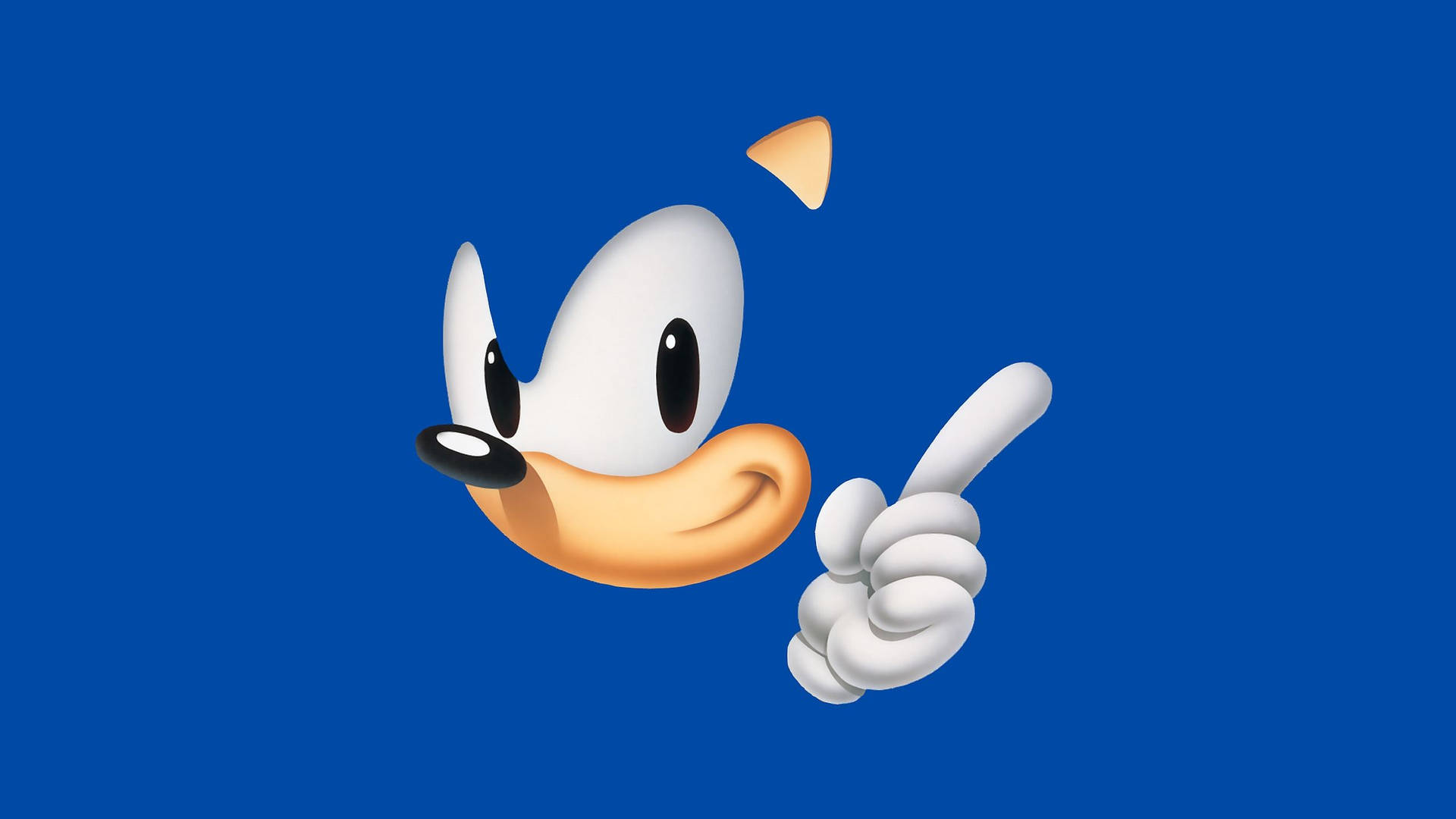 Hình nền Sonic với các giác quan được tô điểm trên nền xanh.