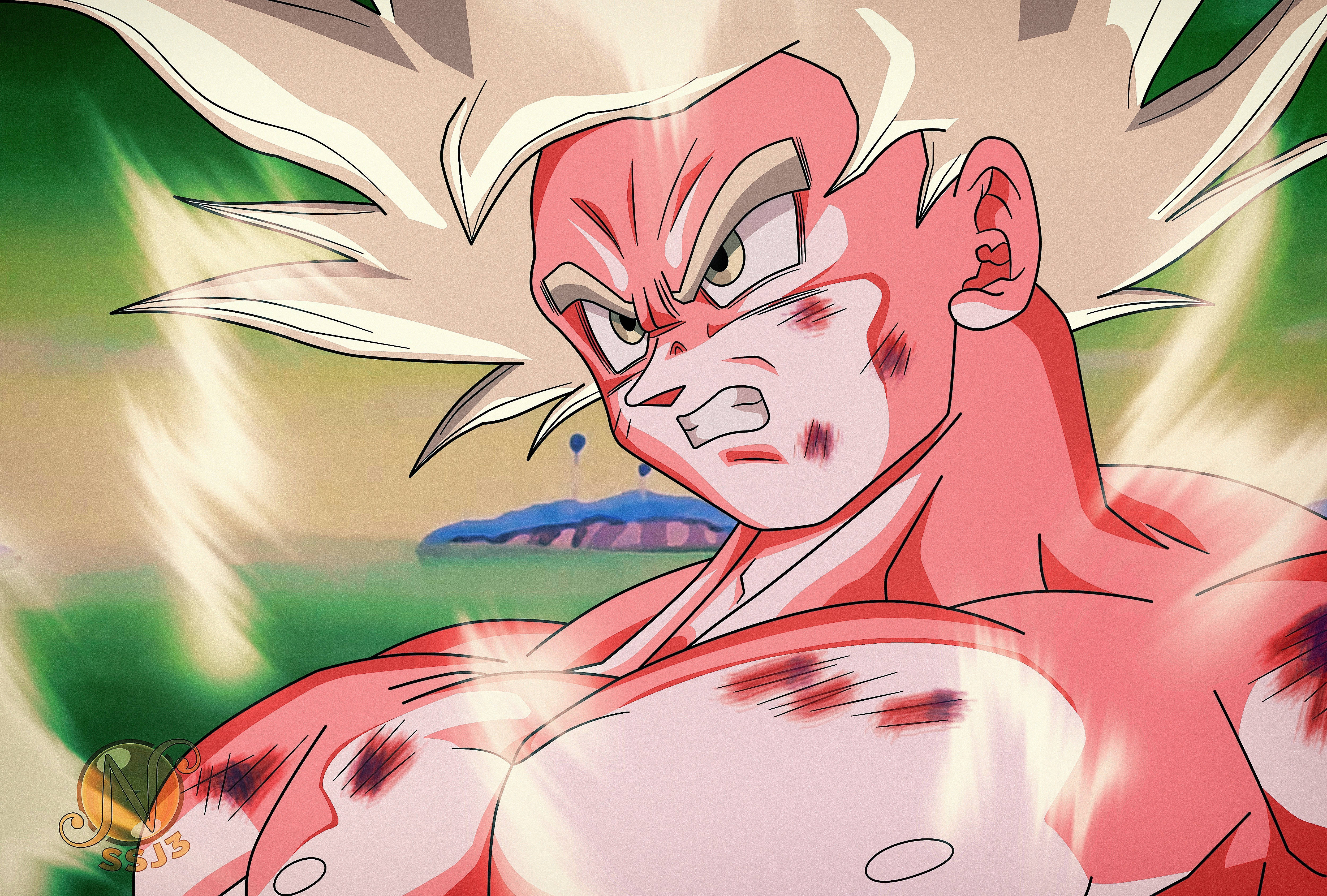 Tóc Vàng Nhạt Goku Tự Do Cực Hạn Hình nền
