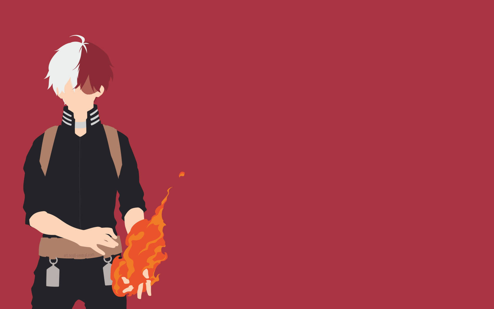 Todoroki Dễ Thương Trên Nền Hồng Hình nền