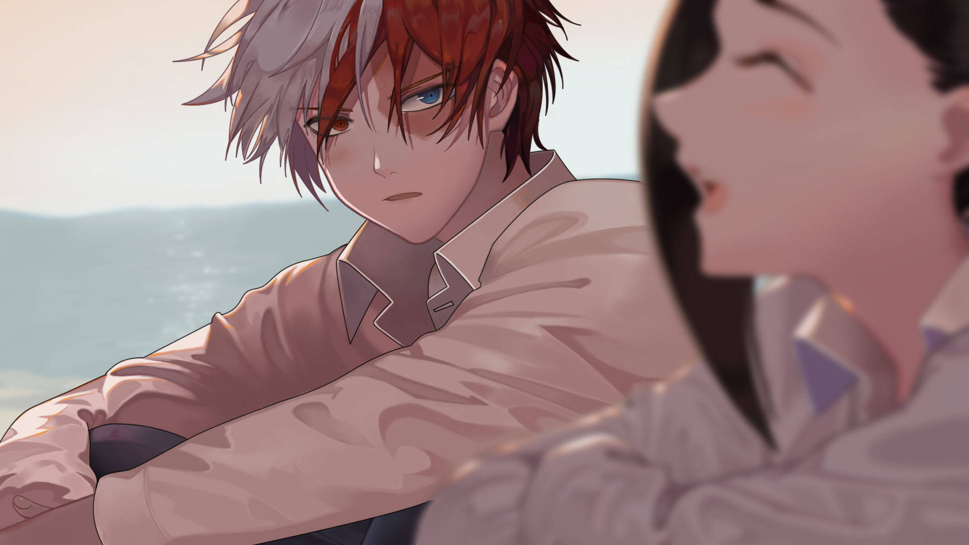 Todoroki và Yaoyorozu dễ thương Hình nền
