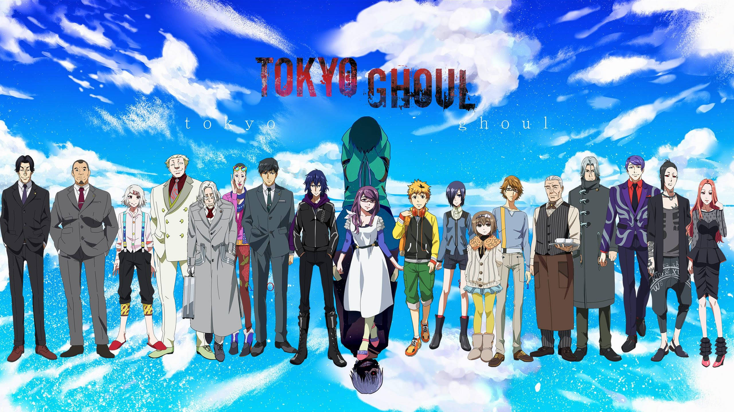 Tokyo Ghoul Nhân Vật Bầu Trời Xanh Poster Hình nền