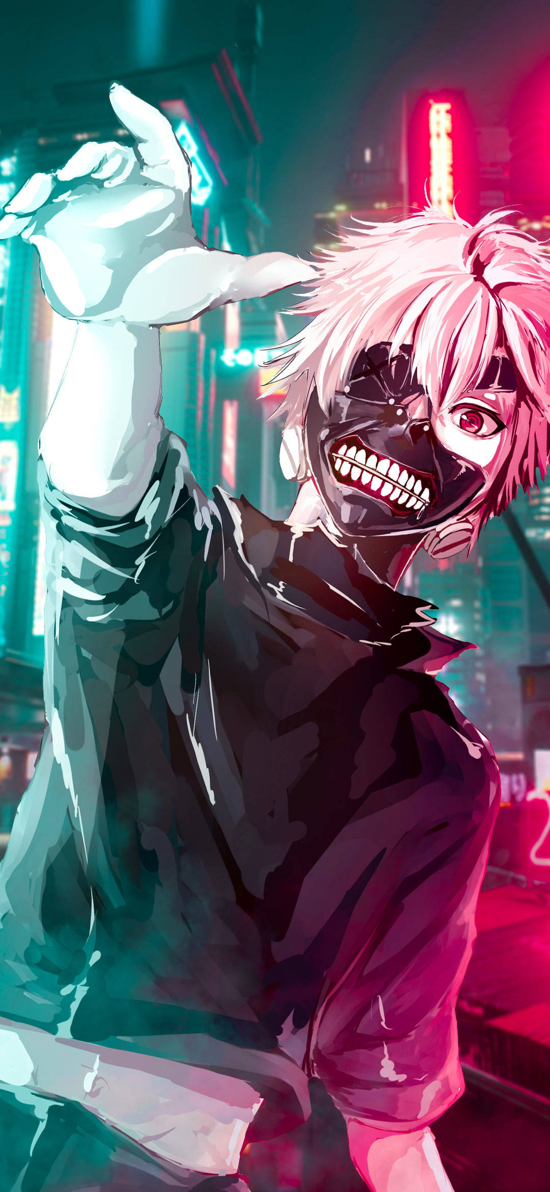 Tokyo Ghoul phong cách neon cho iPhone Hình nền