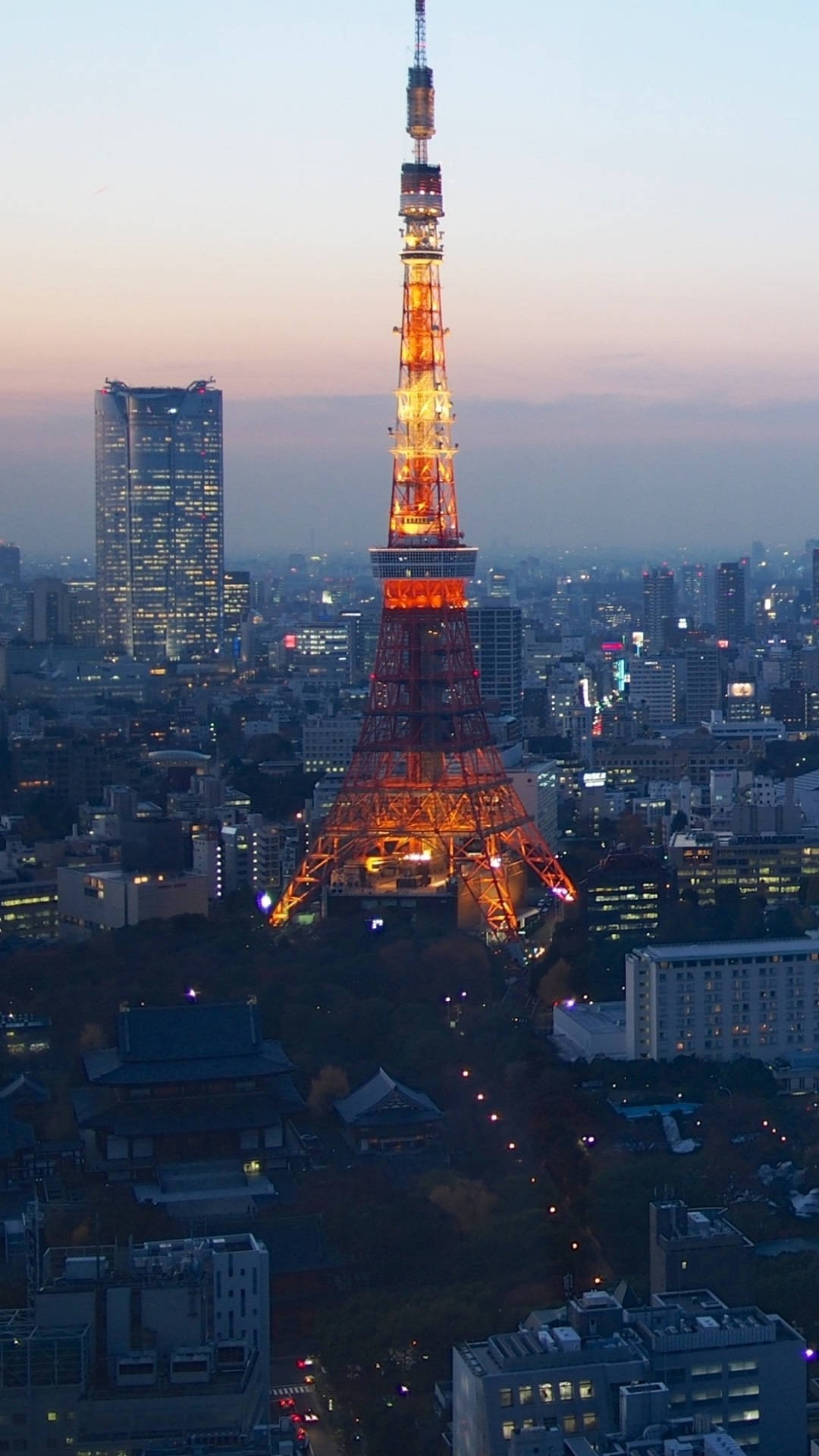 Tokyo Tower Bầu Trời Đêm iPhone HD Hình nền
