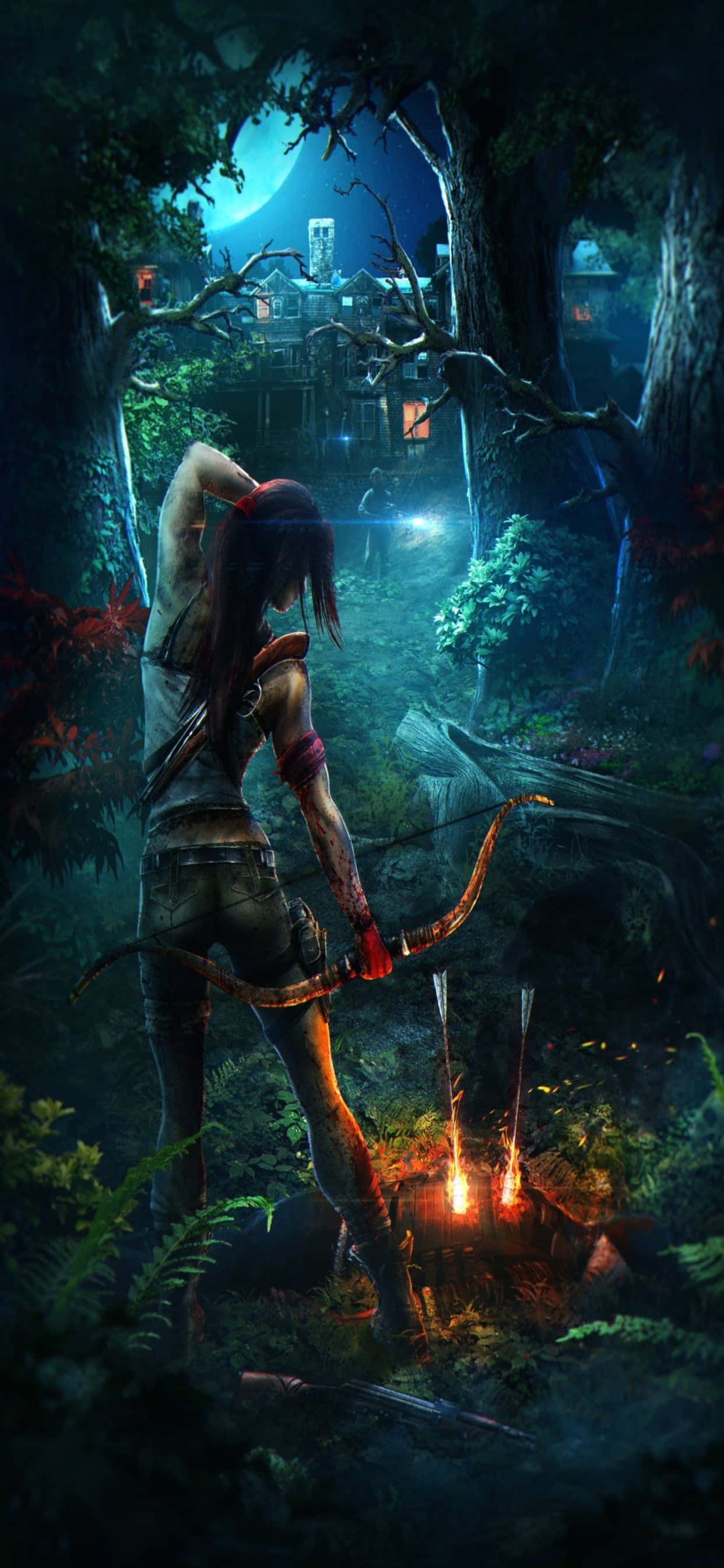 tomb raider - một người phụ nữ trong khu rừng Hình nền