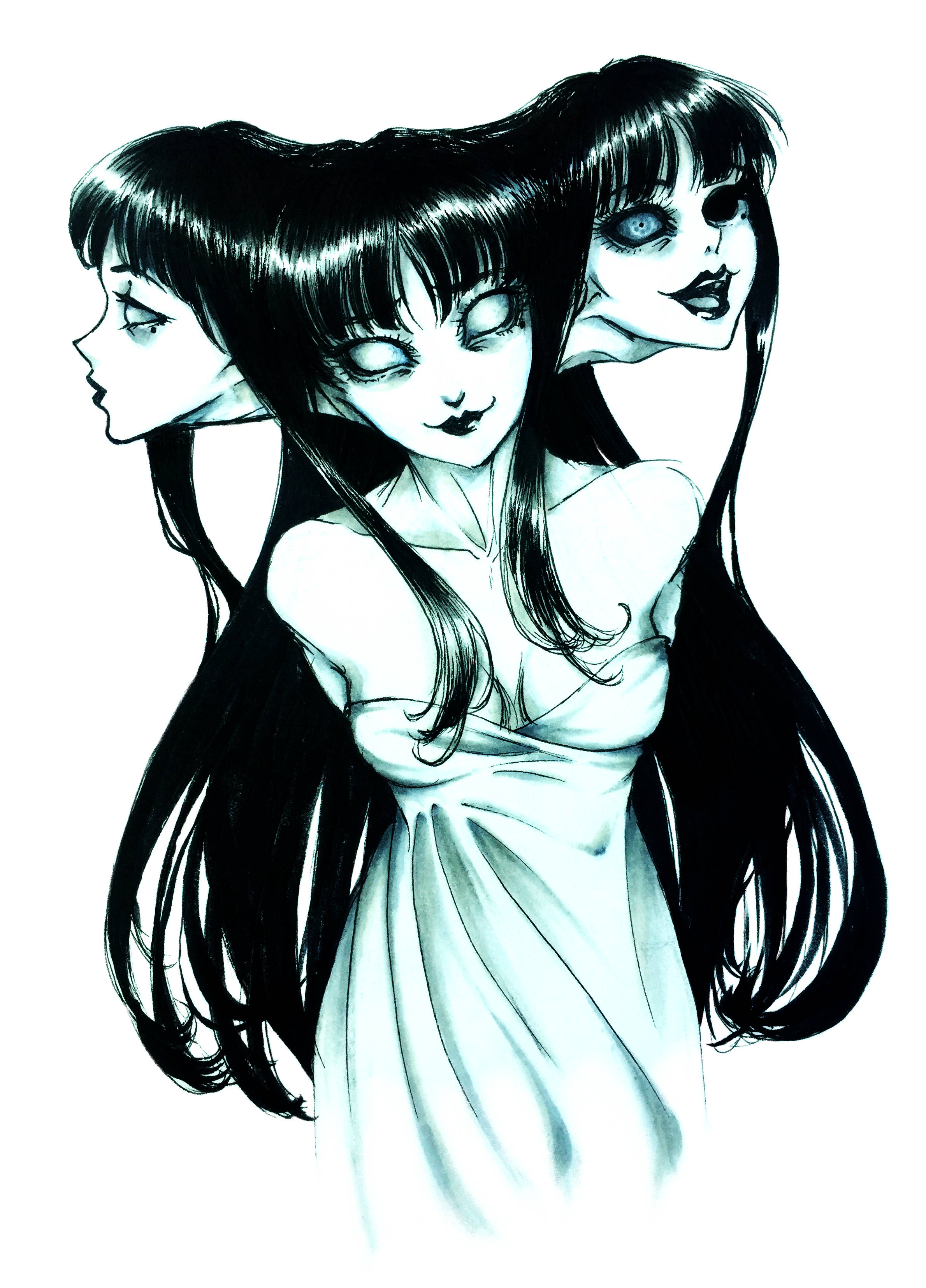Tomie ba đầu trong Anime đen tối Hình nền