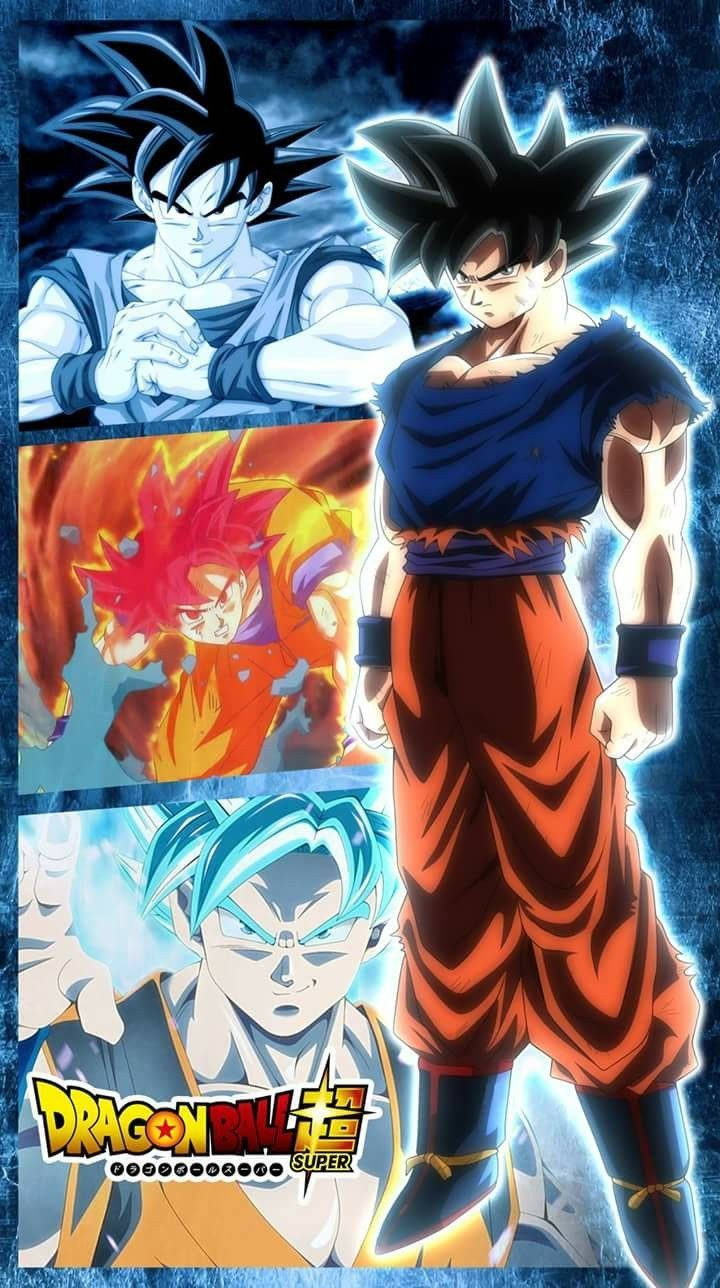 Hình nền Son Goku theo phong cách áp phích Dragon Ball Z.
