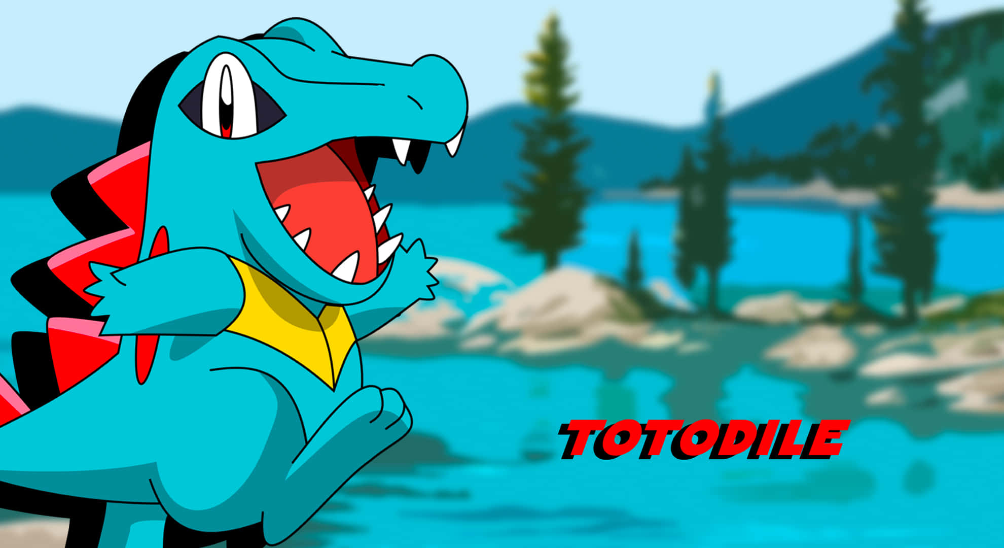 Totodile bên dòng sông Hình nền