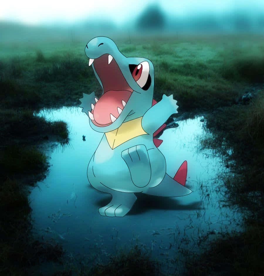 Totodile trong vũng nước ngoài đời thực Hình nền