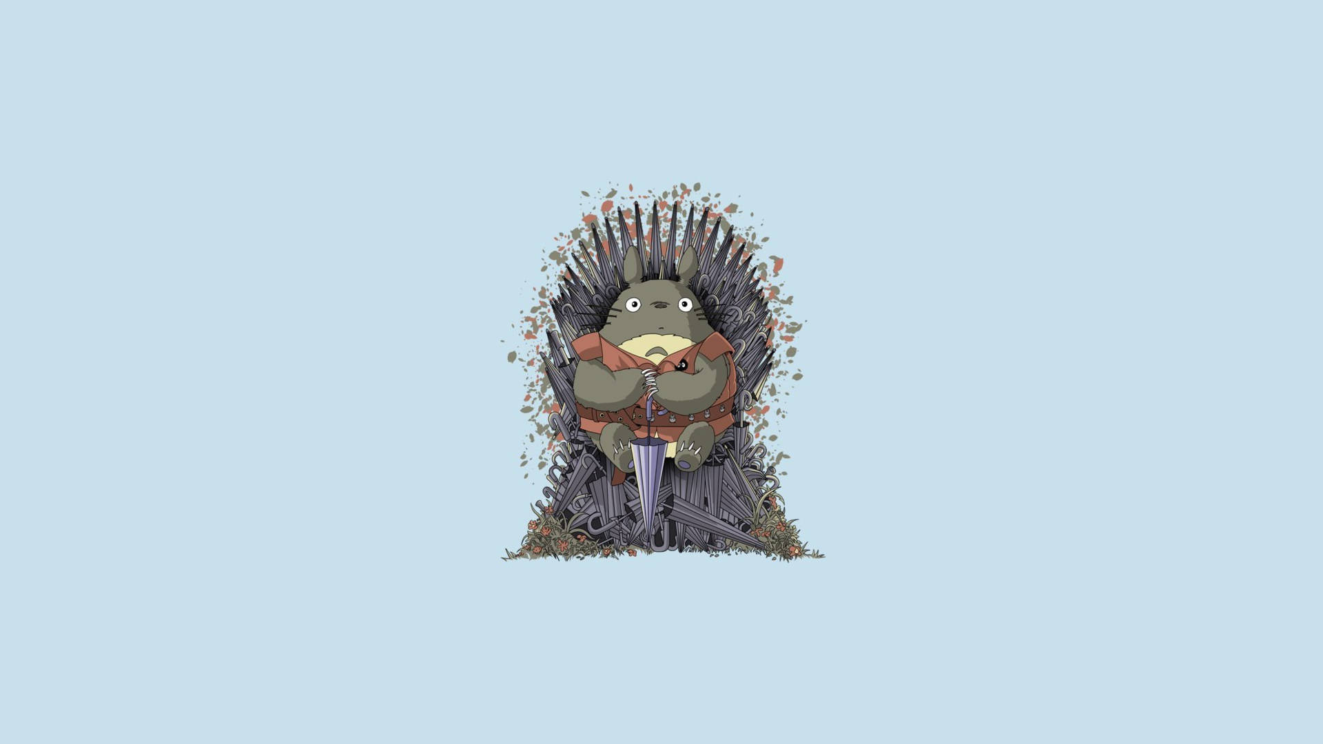 Totoro Game Of Thrones Tối Giản Phong Cách Máy Tính Xách Tay Hình nền