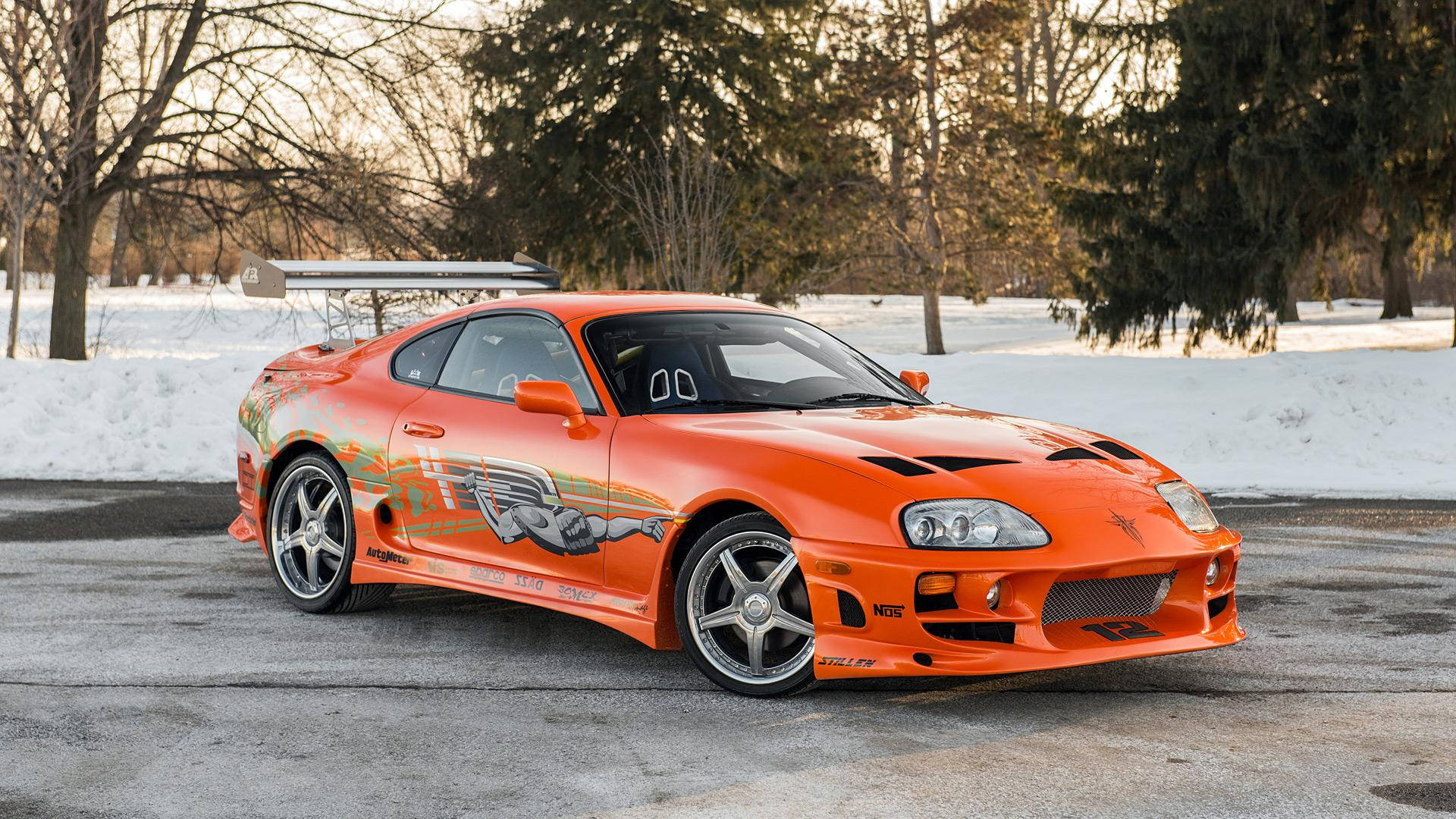 Toyota Supra Mk4 màu cam nổi bật – Viên ngọc từ Fast and the Furious Hình nền