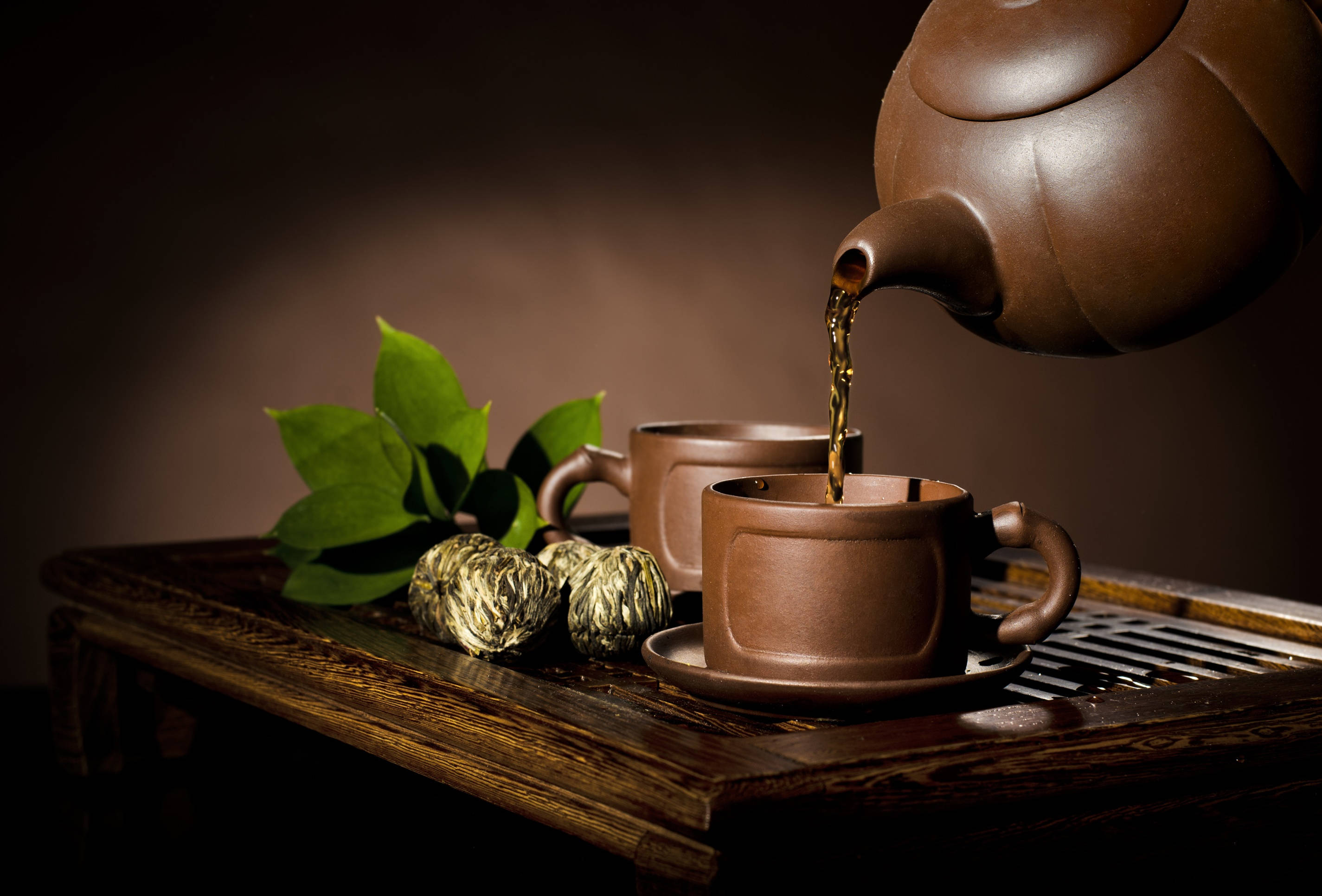 Trà Nóng Màu Nâu Thẩm Mỹ Hình nền