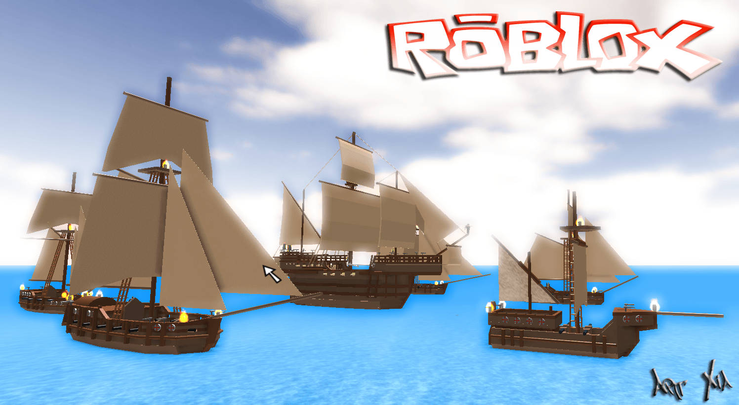 Hình nền 3D tuyệt đẹp về tàu cướp biển trong game trực tuyến Roblox. — Roblox Hình nền