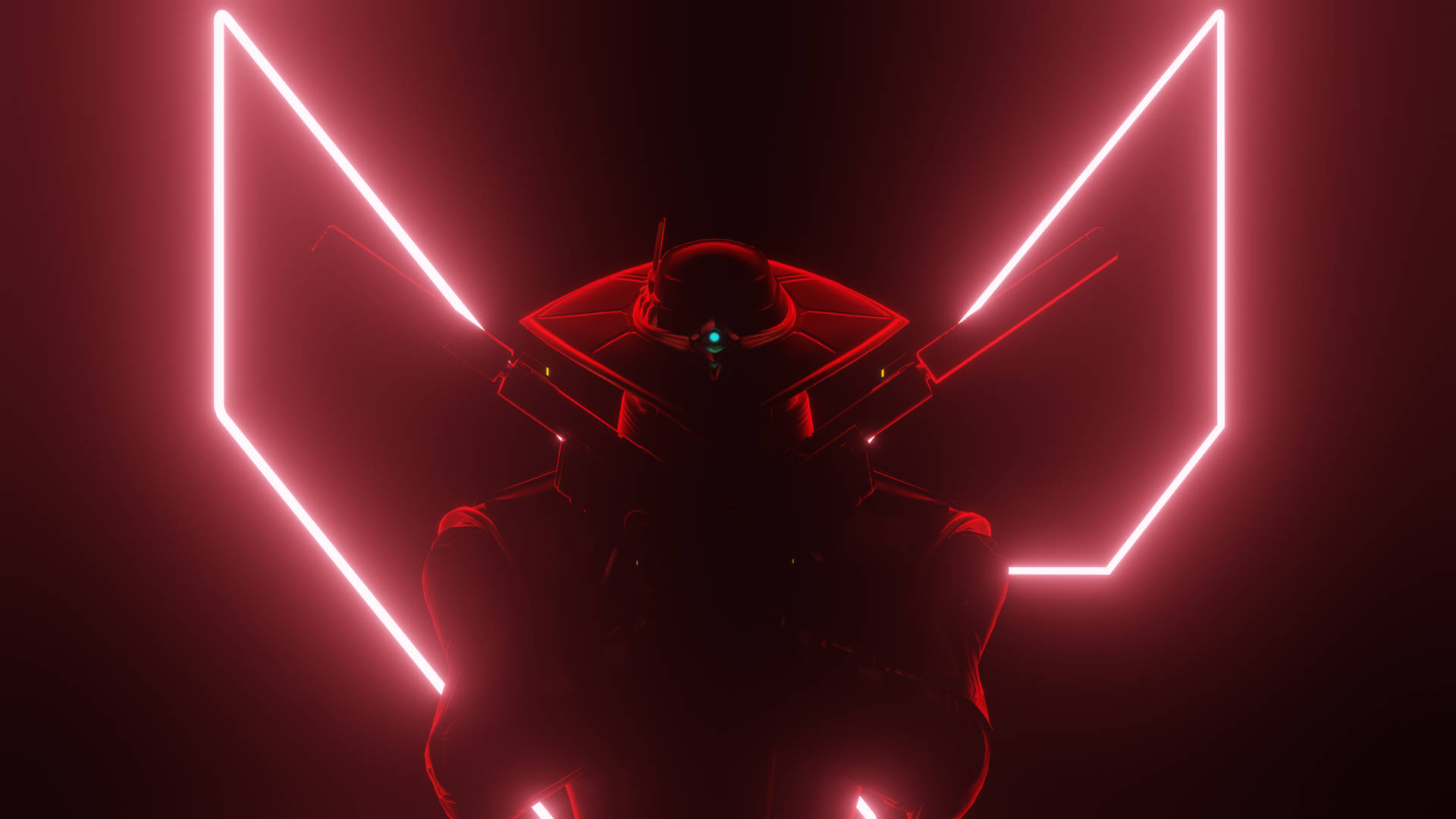 Hình nền Valorant Cypher ánh sáng neon