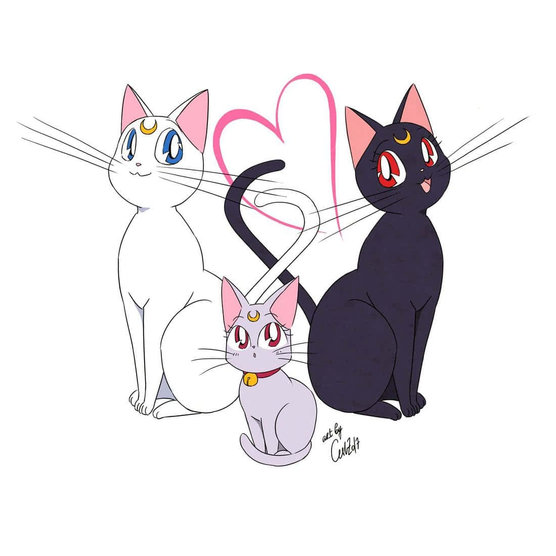Trái tim dịu dàng trong thân hình dũng mãnh - Mèo Anime Hình nền