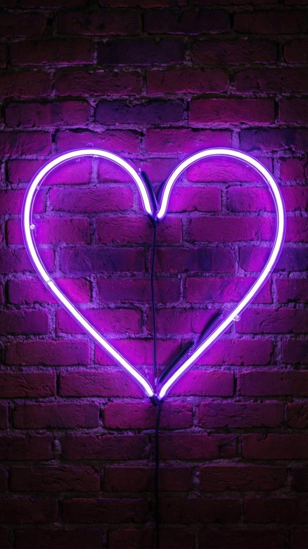 Trái tim tím neon Hình nền