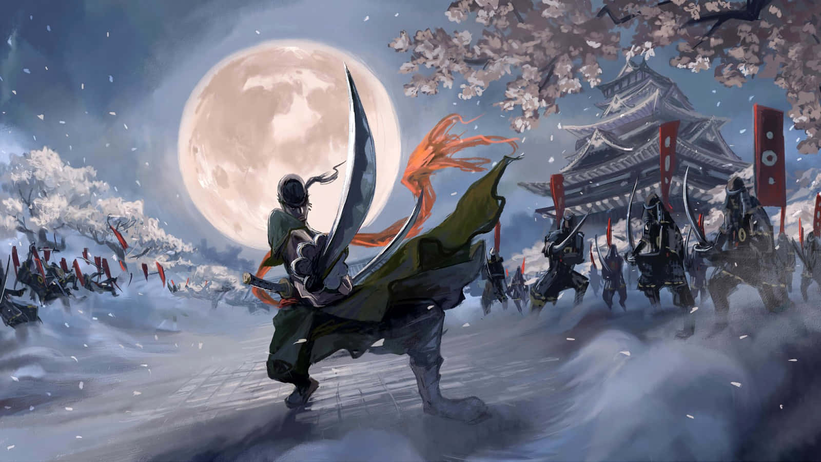 Trận Chiến Anime Hoành Tráng Đang Diễn Ra Hình nền